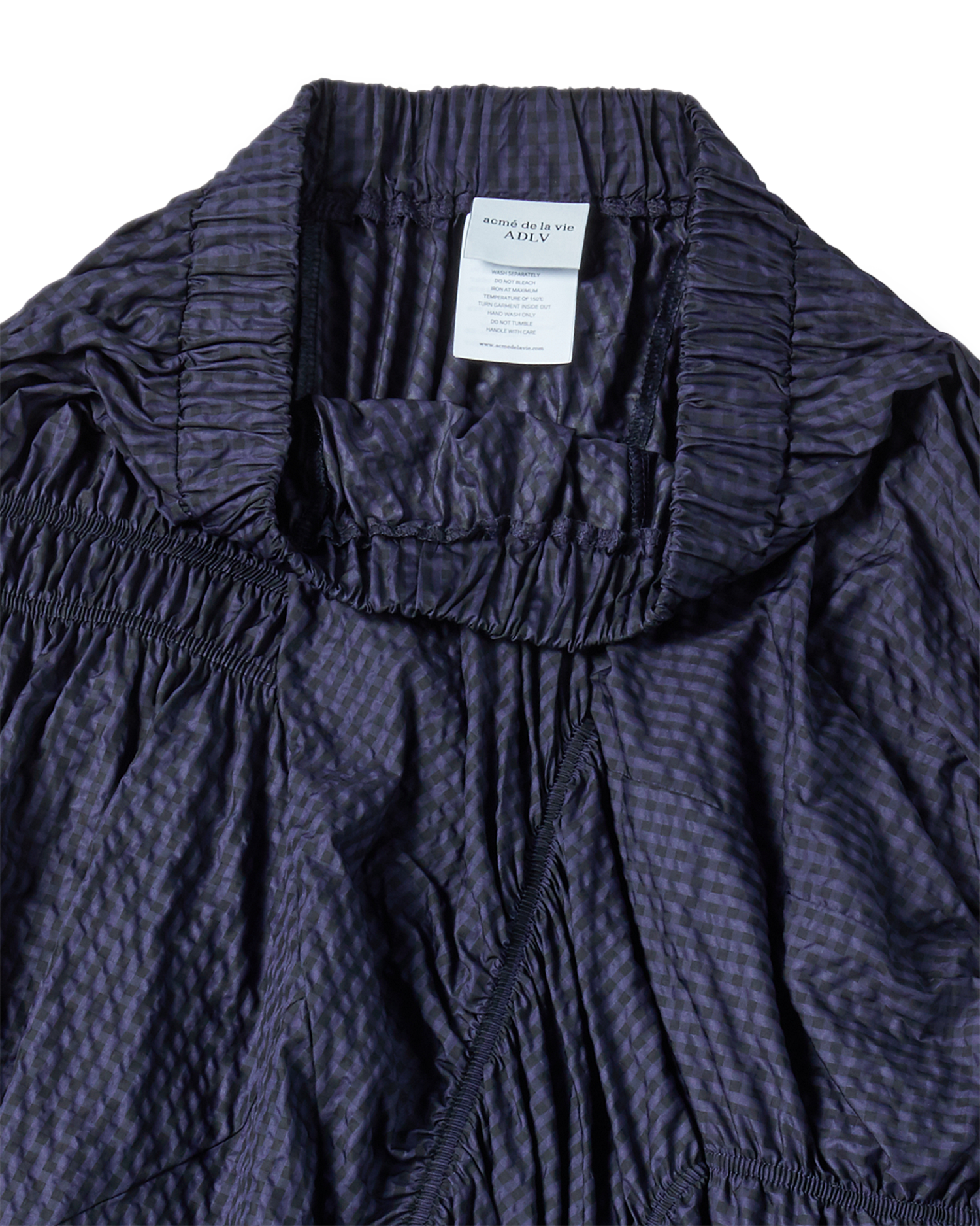 ADLV - Chân váy WOMAN CHECK SHIRRING Tím