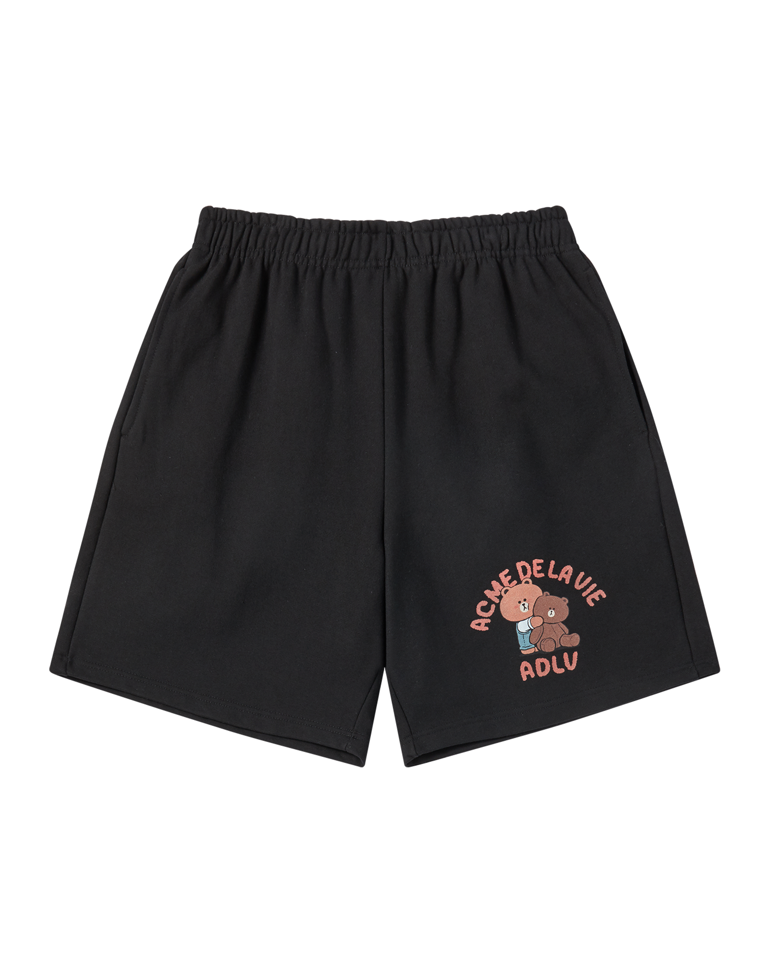 ADLV - Quần short BEAR DOLL HUG BROWN LINE FRIENDS Đen