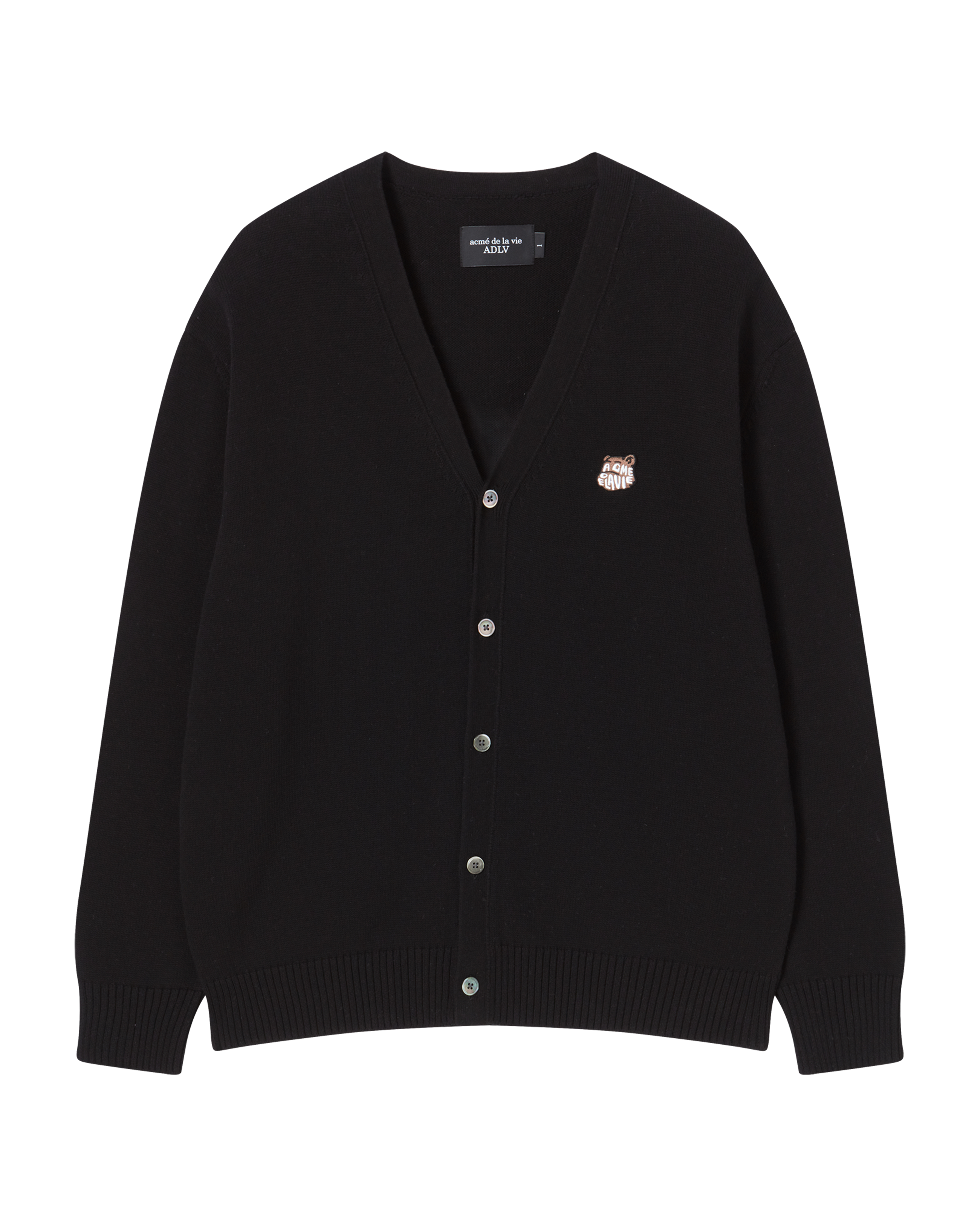 Áo cardigan cổ V UNI BASIC Đen