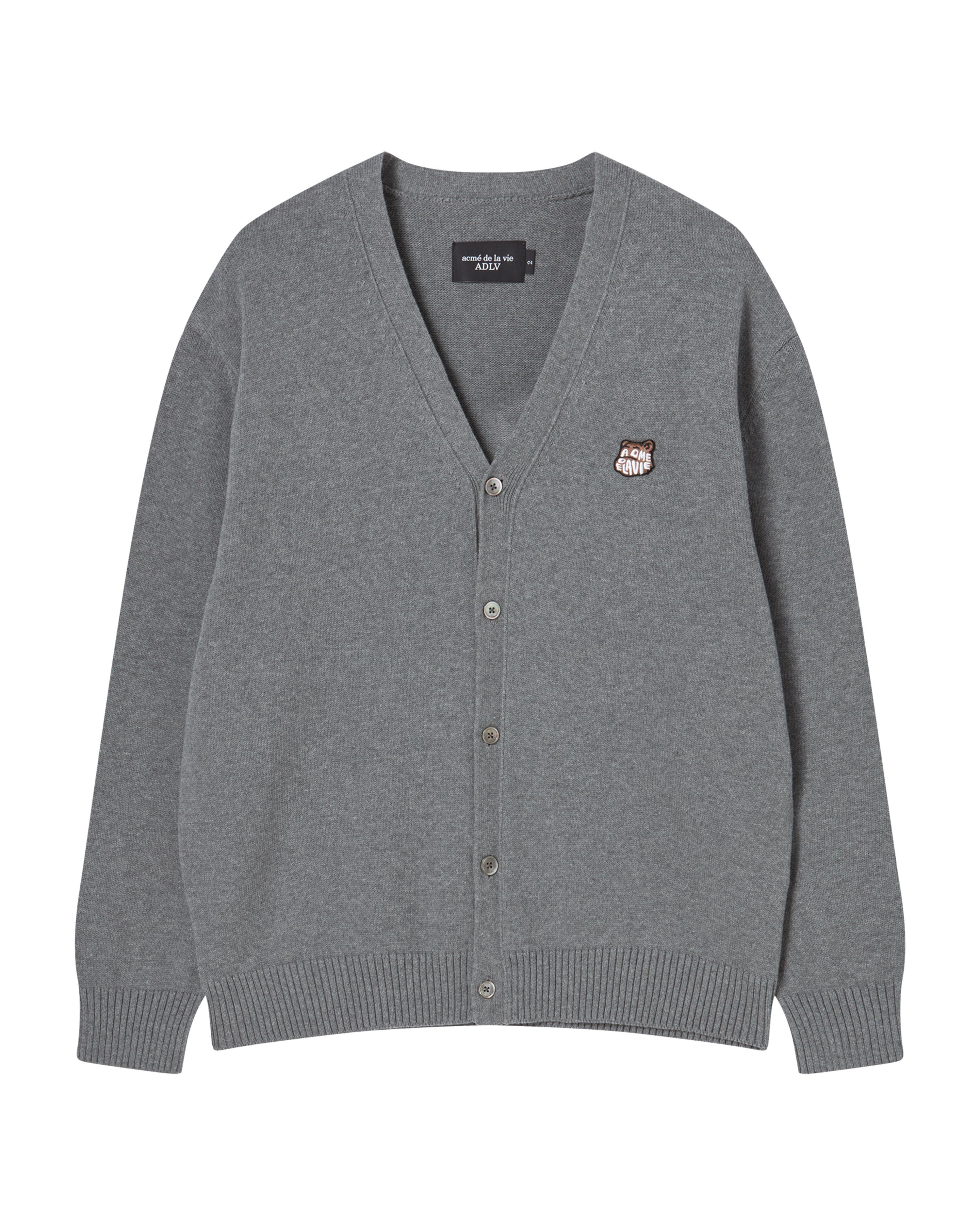 Áo cardigan cổ V UNI BASIC Xám