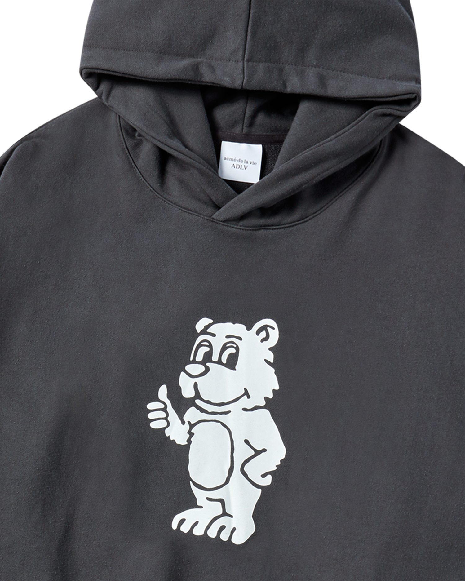 ADLV - Áo hoodie BASIC AC BEAR Than chì