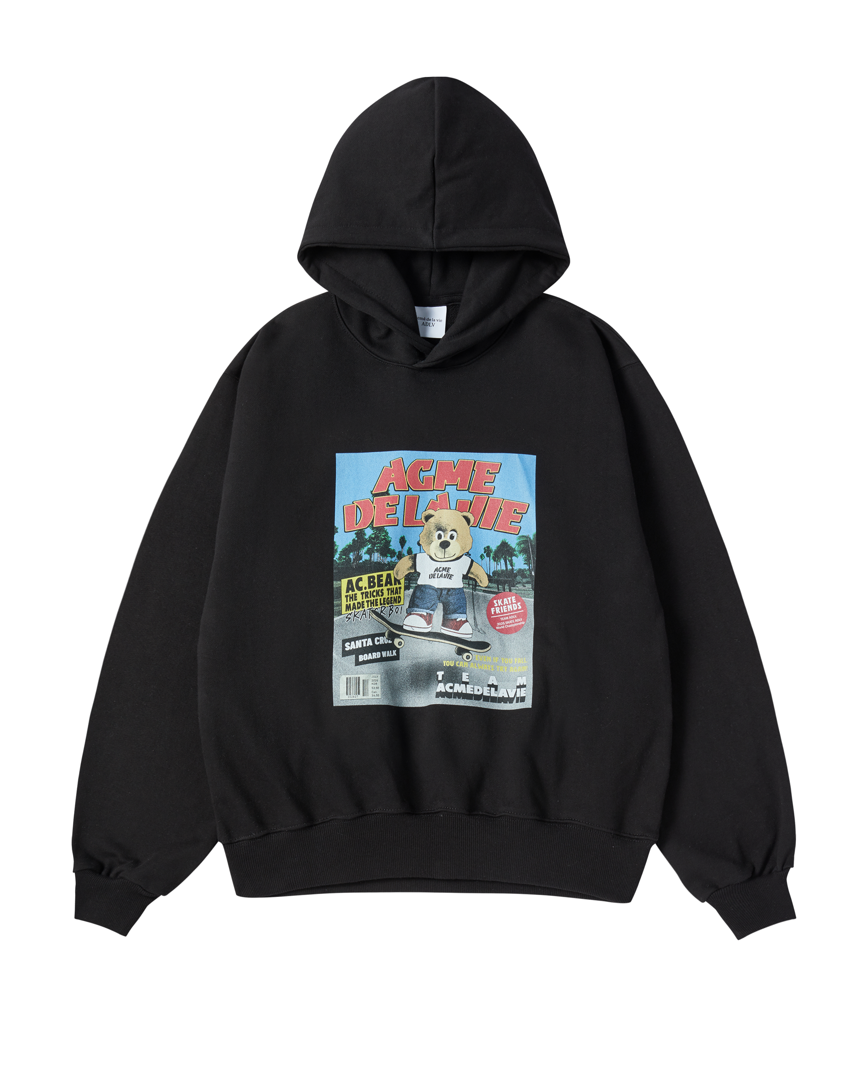 Áo hoodie MAGAZINE AC BEAR Đen