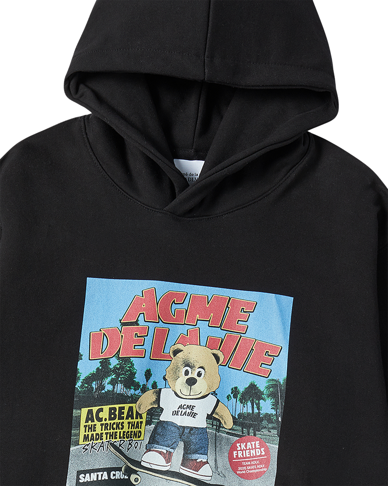 ADLV - Áo hoodie MAGAZINE AC BEAR Đen