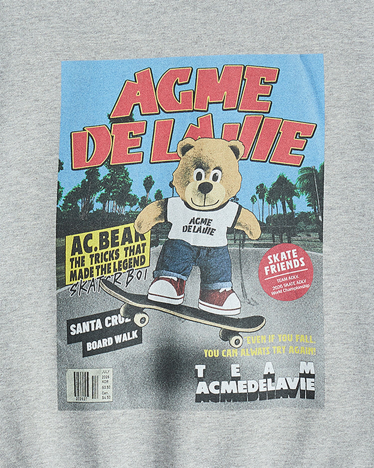 ADLV - Áo hoodie MAGAZINE AC BEAR Muối tiêu