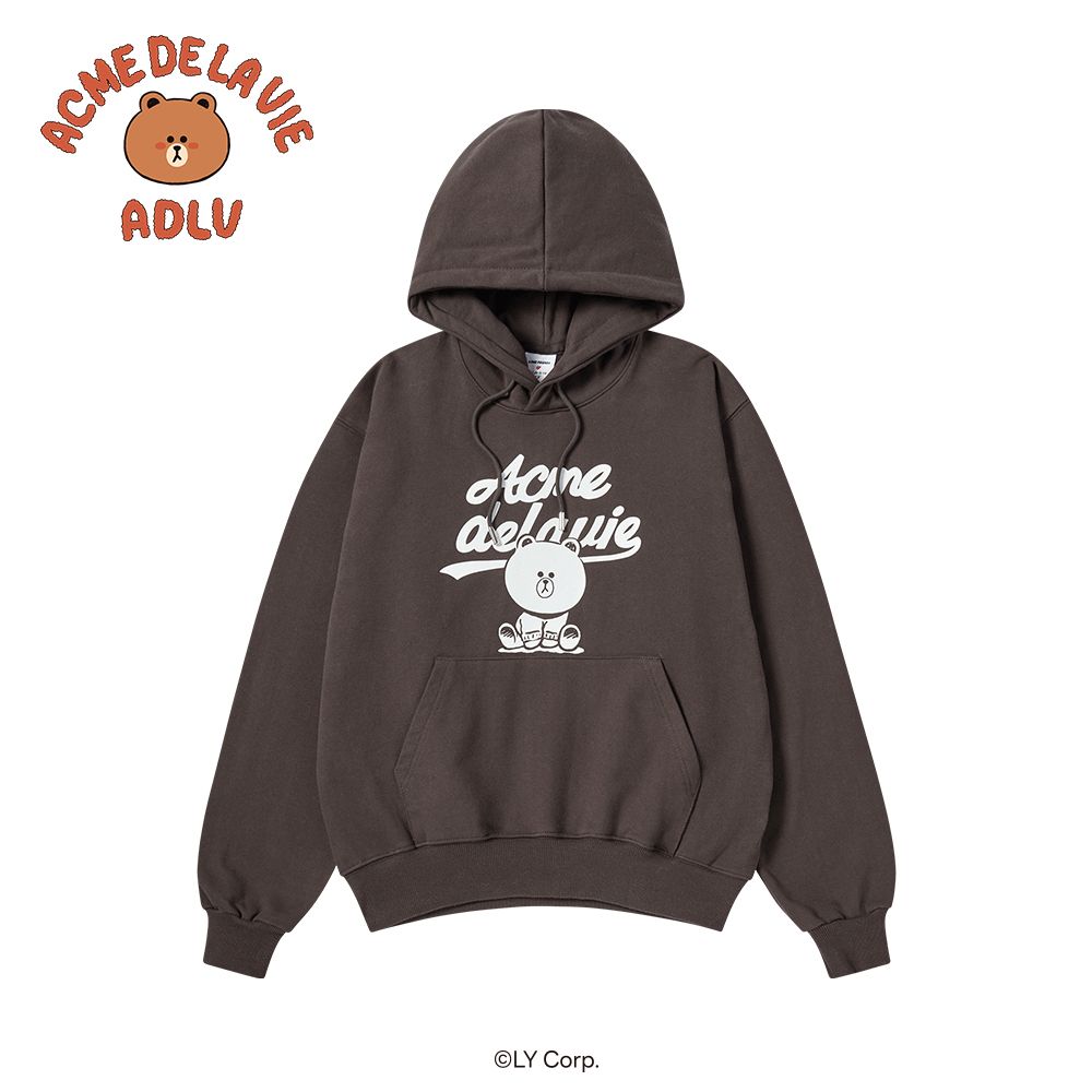 ADLV - Áo hoodie AUTHENTIC LINE FRIENDS Nâu đậm