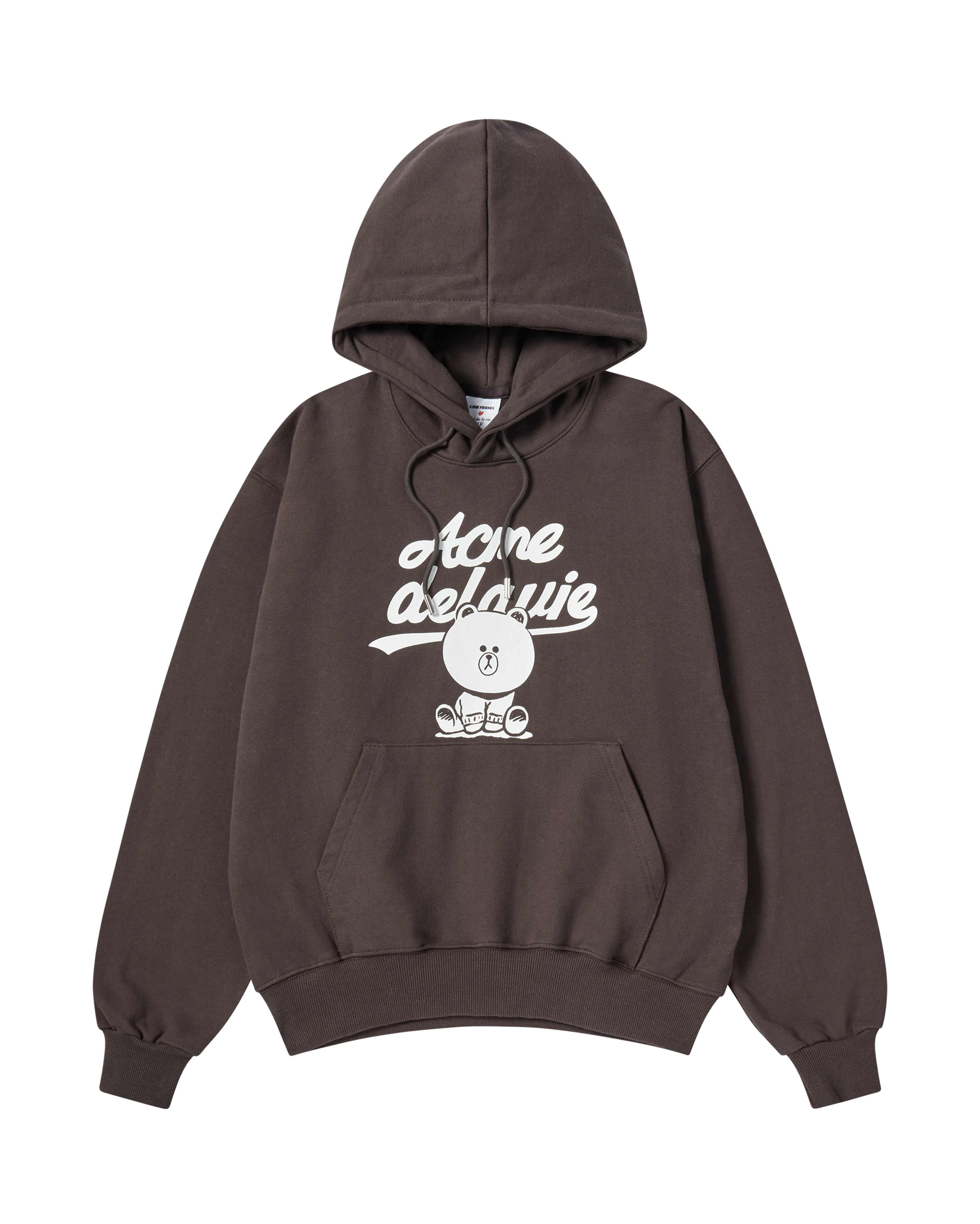 ADLV - Áo hoodie AUTHENTIC LINE FRIENDS Nâu đậm