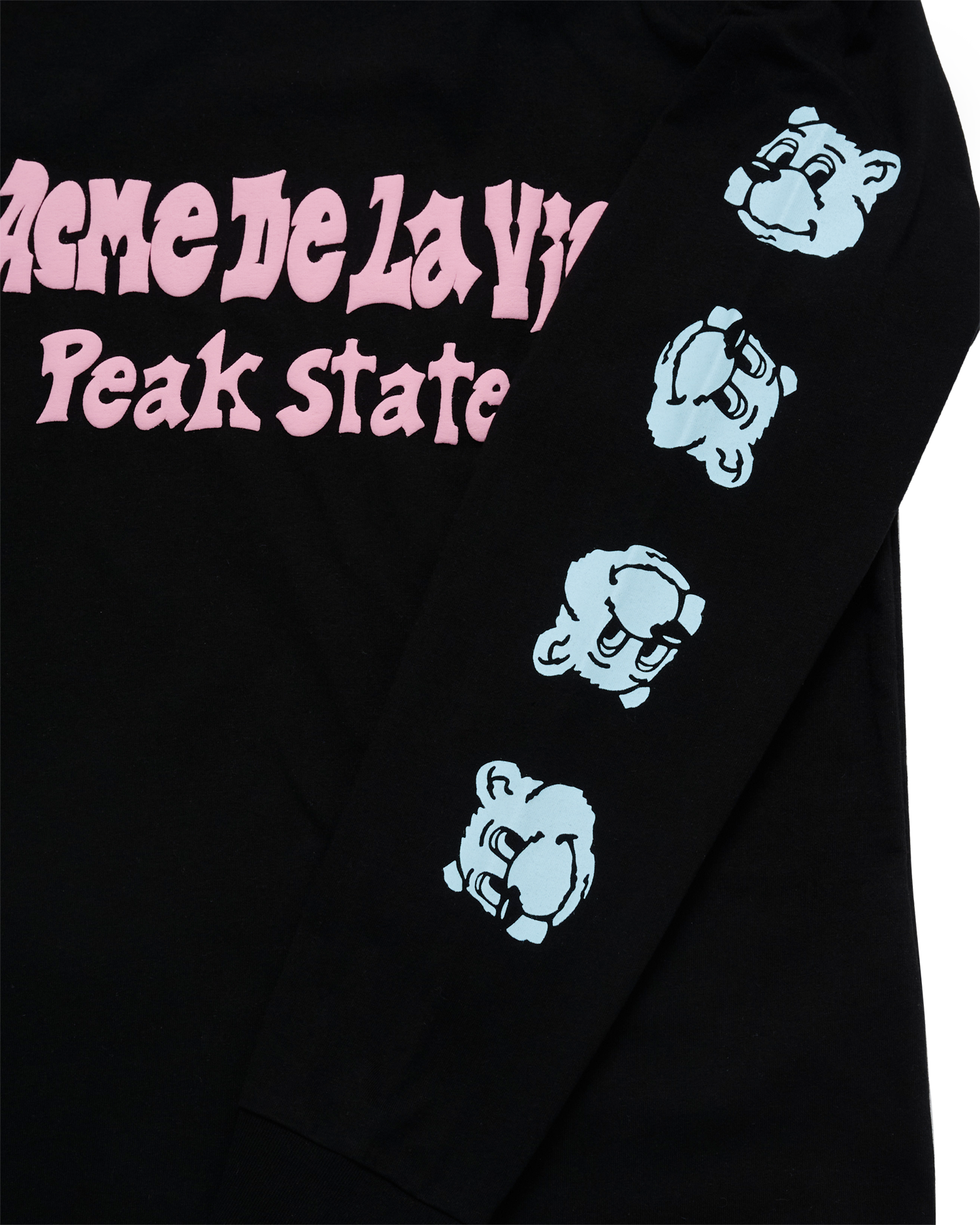 ADLV - Áo thun dài tay PUFF AC BEAR Đen