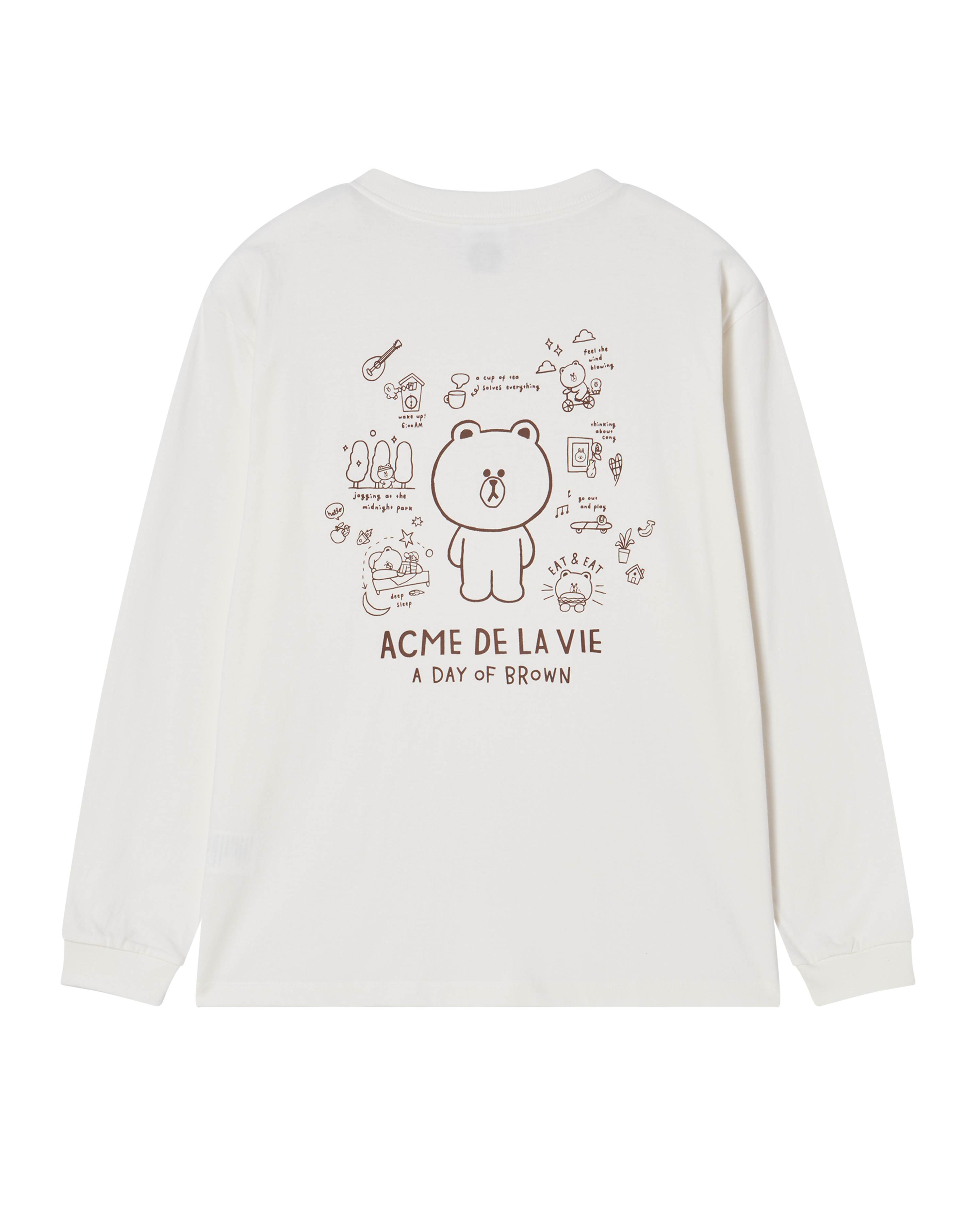 ADLV - Áo thun dài tay DAY OF LINE FRIENDS Kem