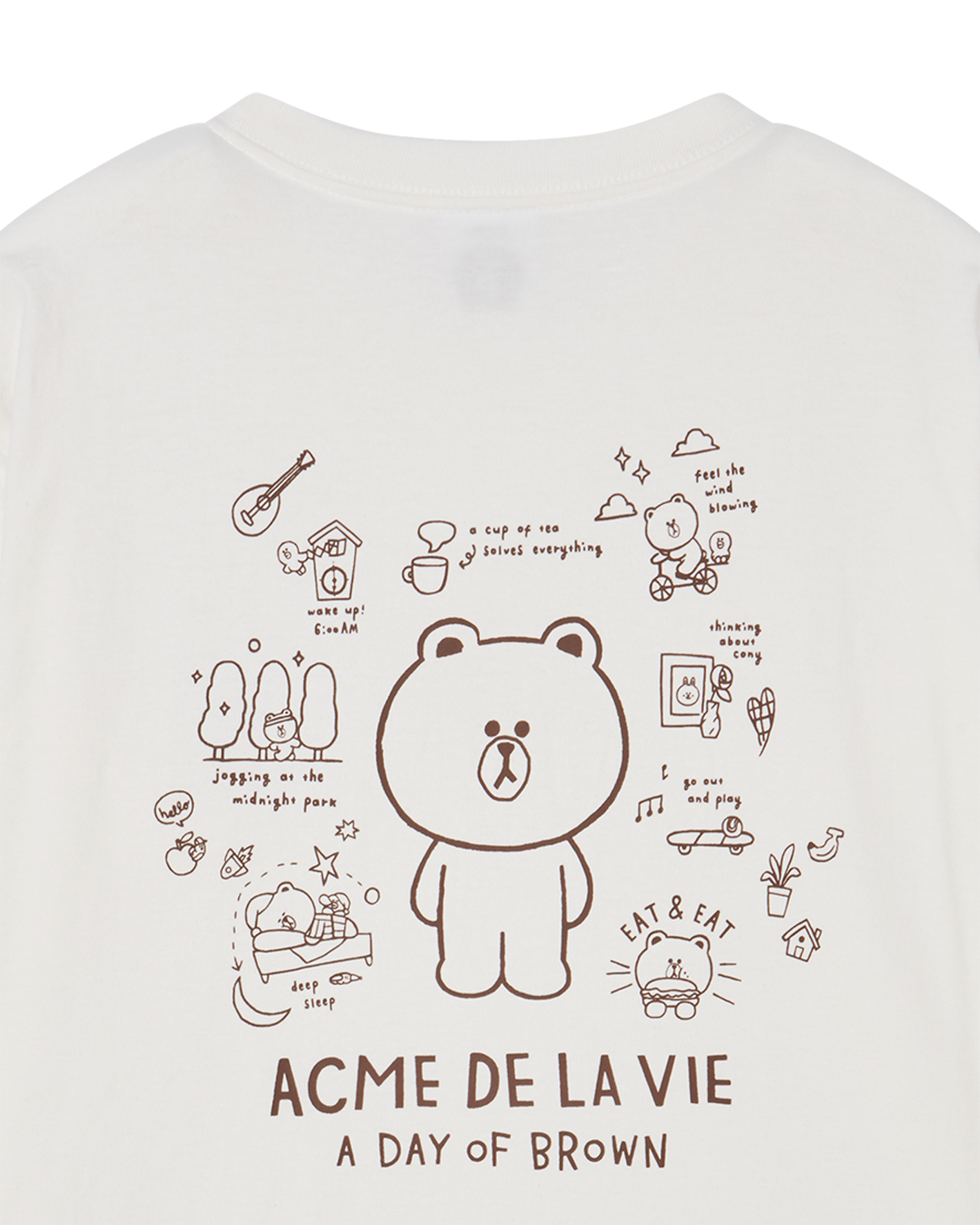 ADLV - Áo thun dài tay DAY OF LINE FRIENDS Kem