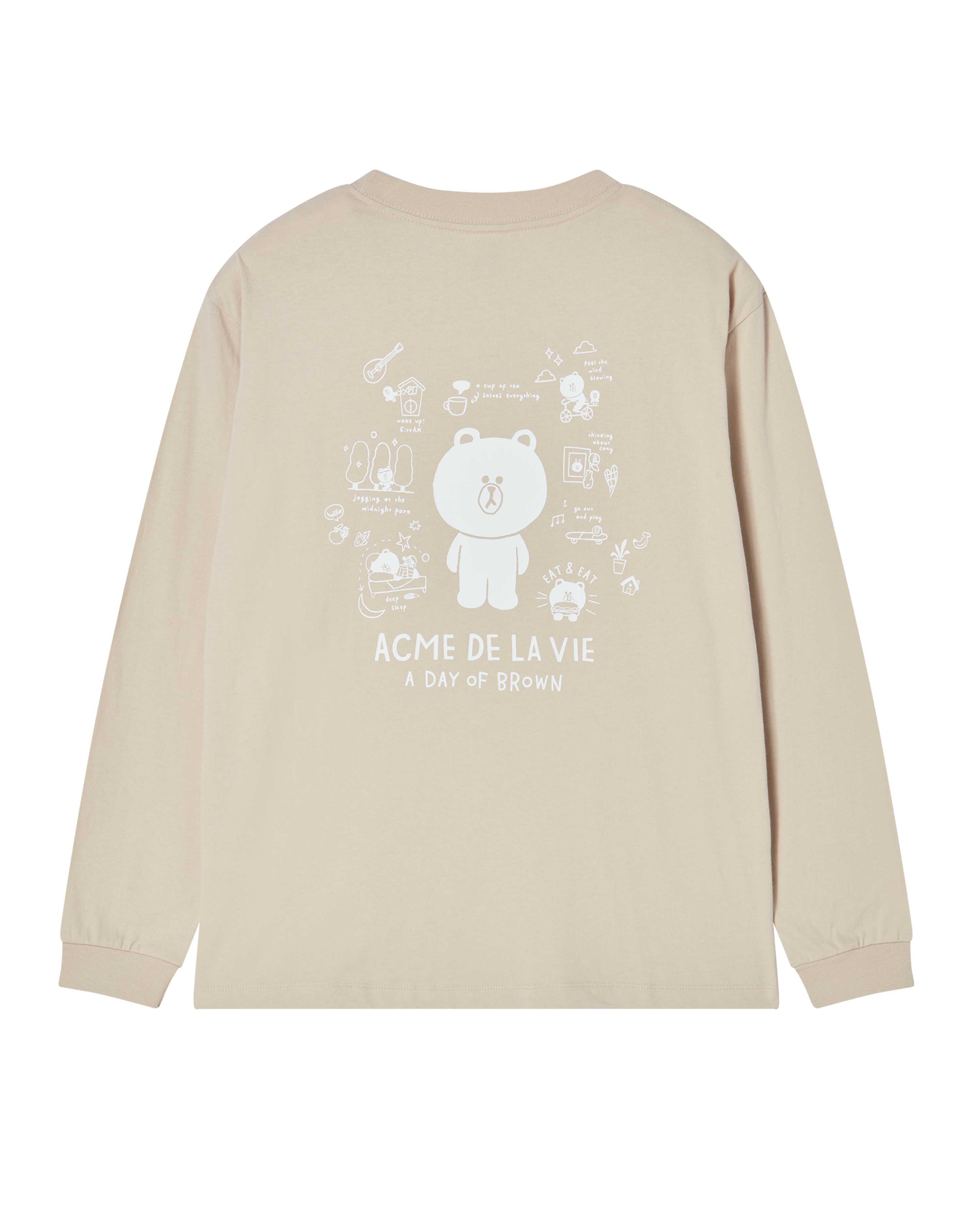ADLV - Áo thun dài tay DAY OF LINE FRIENDS Be đậm