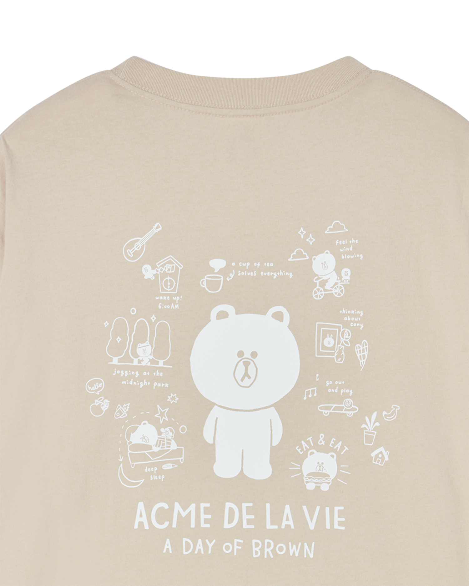 ADLV - Áo thun dài tay DAY OF LINE FRIENDS Be đậm