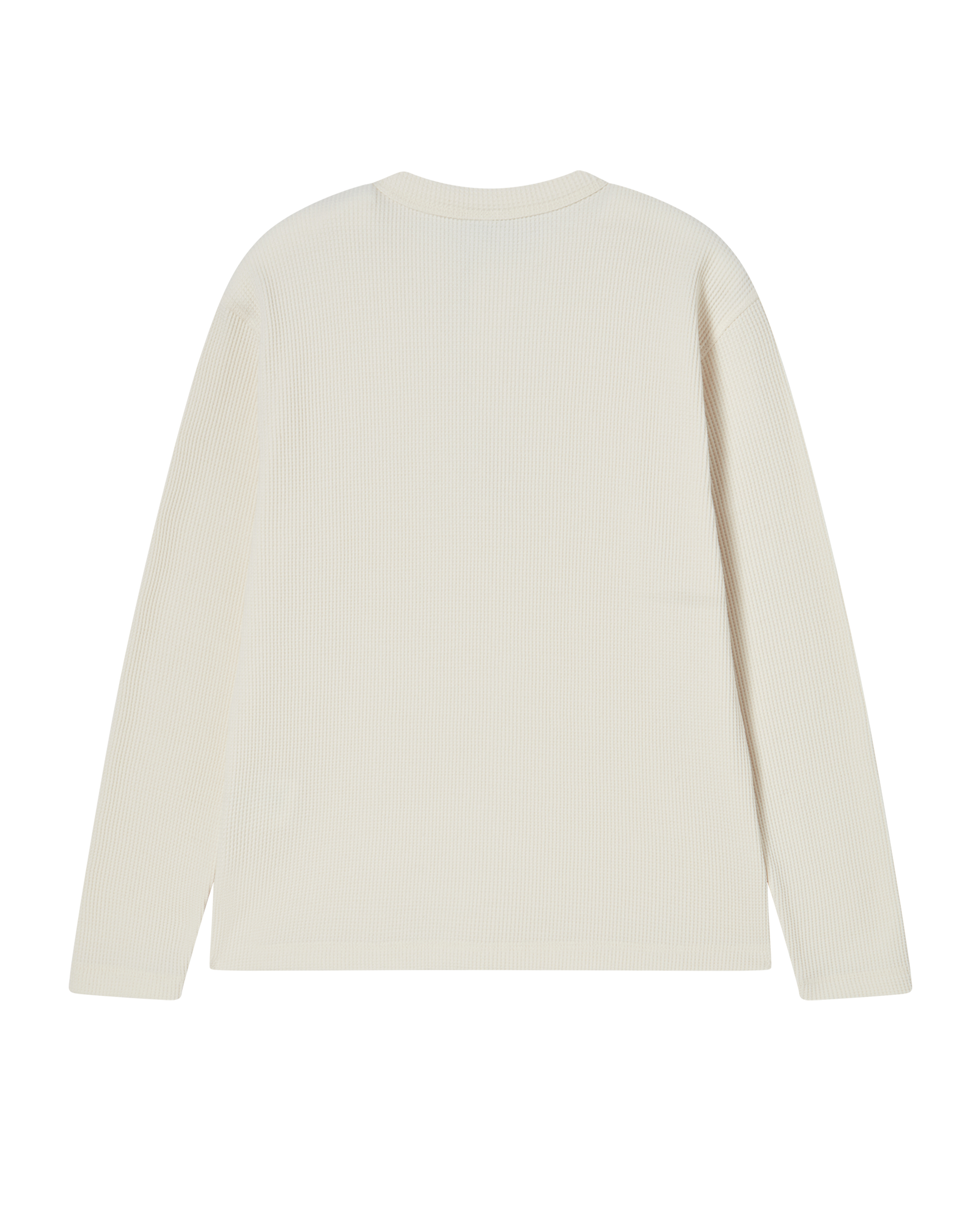 ADLV - Áo thun dài tay ADLV HENLEY NECK WAFFLE Trắng ngà