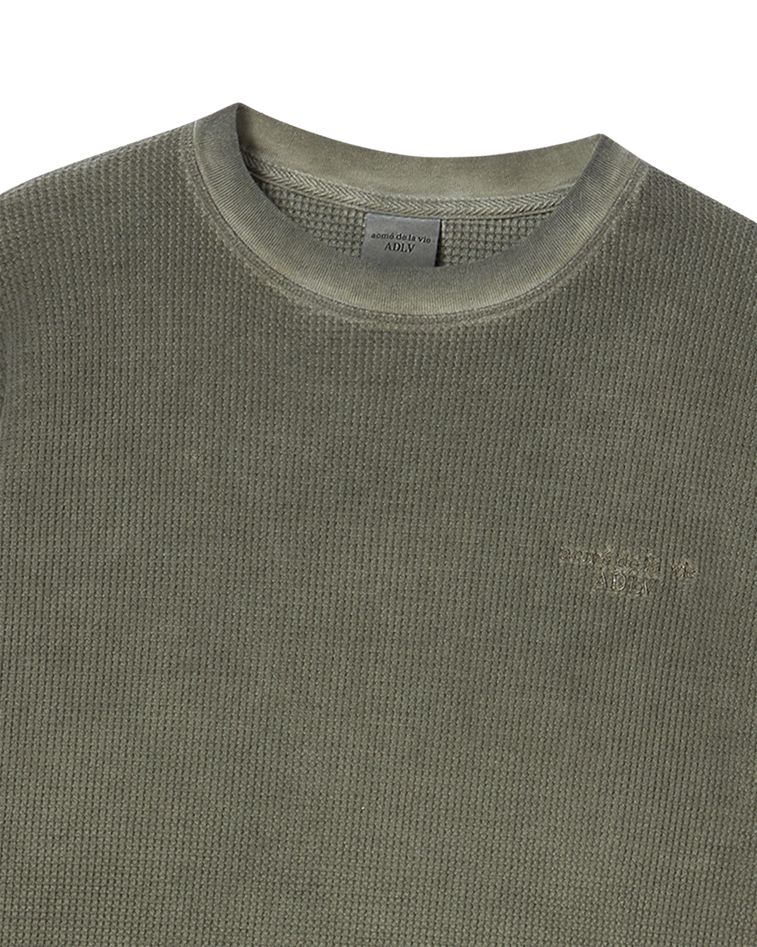 ADLV - Áo thun dài tay WAFFLE DYED Kaki