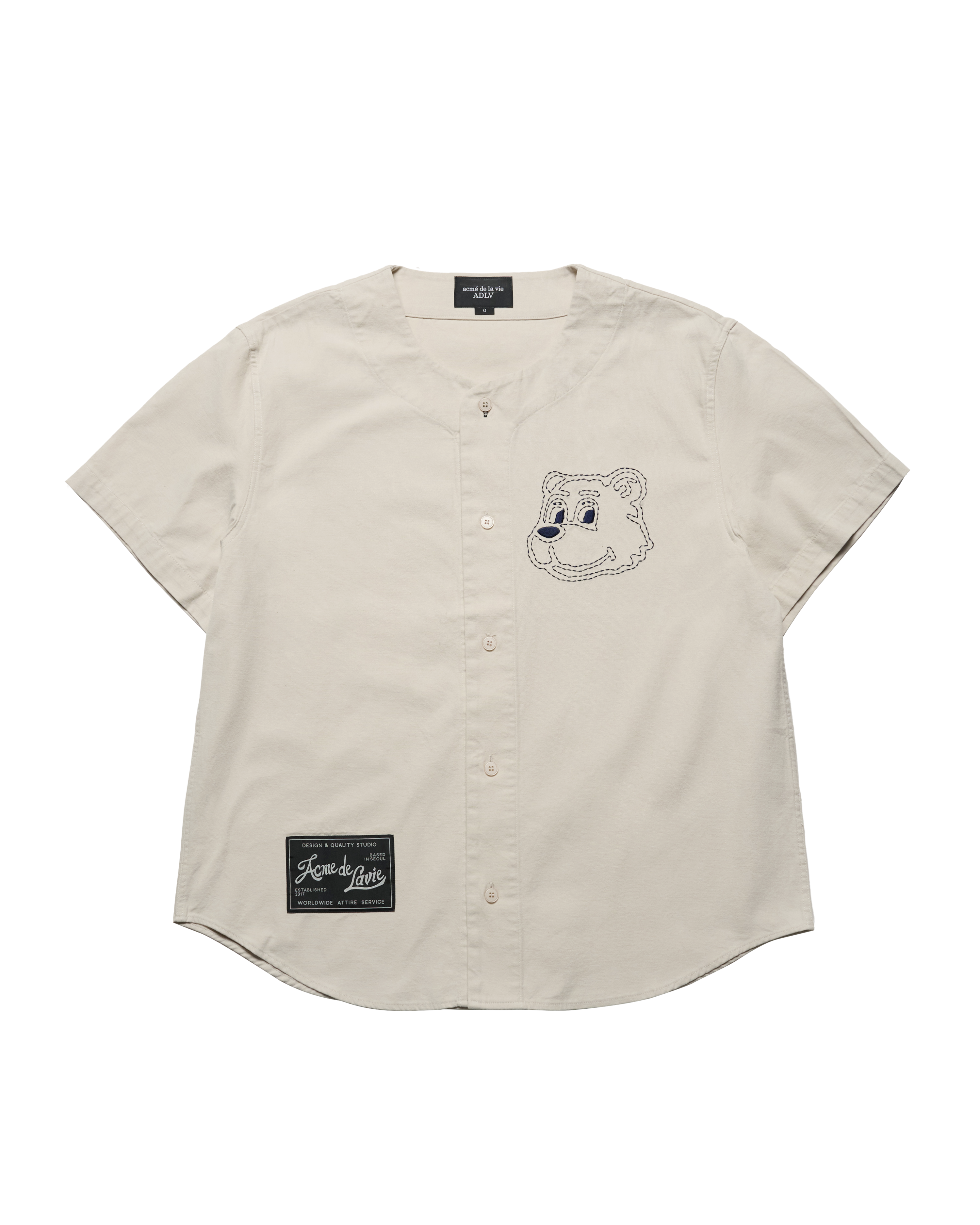 ADLV - Áo sơ mi  AC BEAR BASEBALL Trắng ngà
