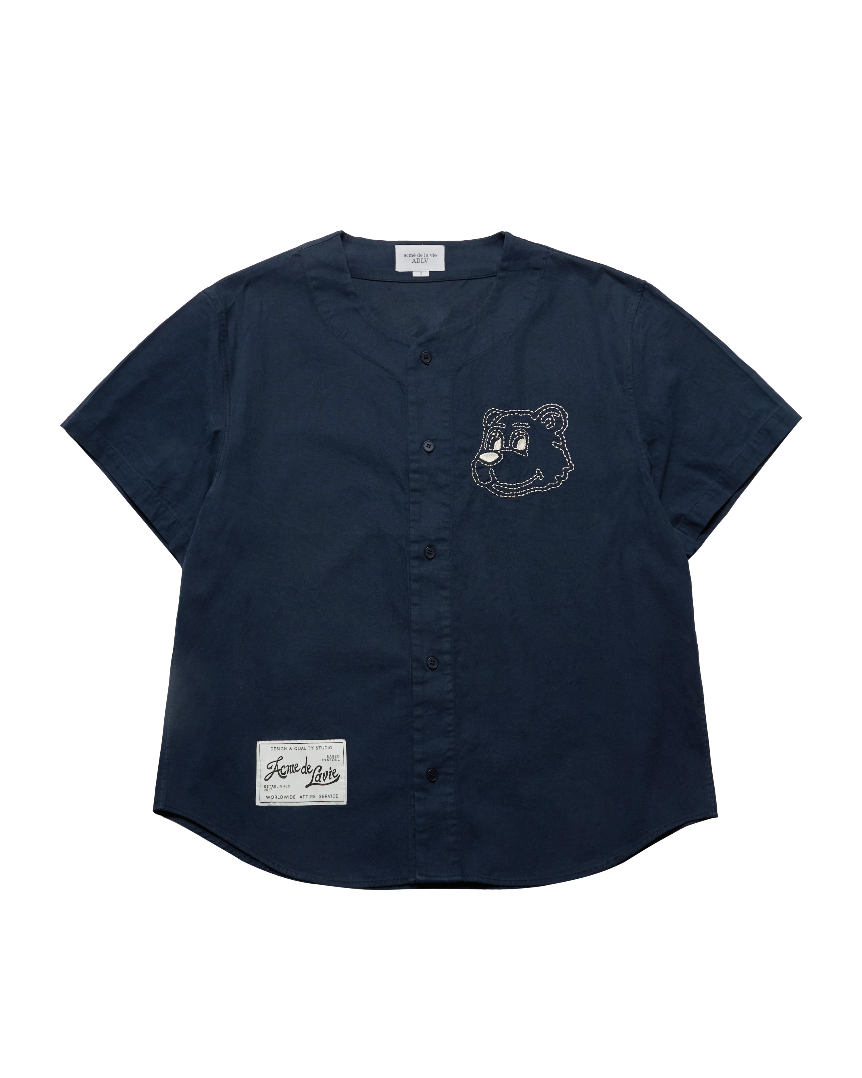 ADLV - Áo sơ mi  AC BEAR BASEBALL Xanh navy