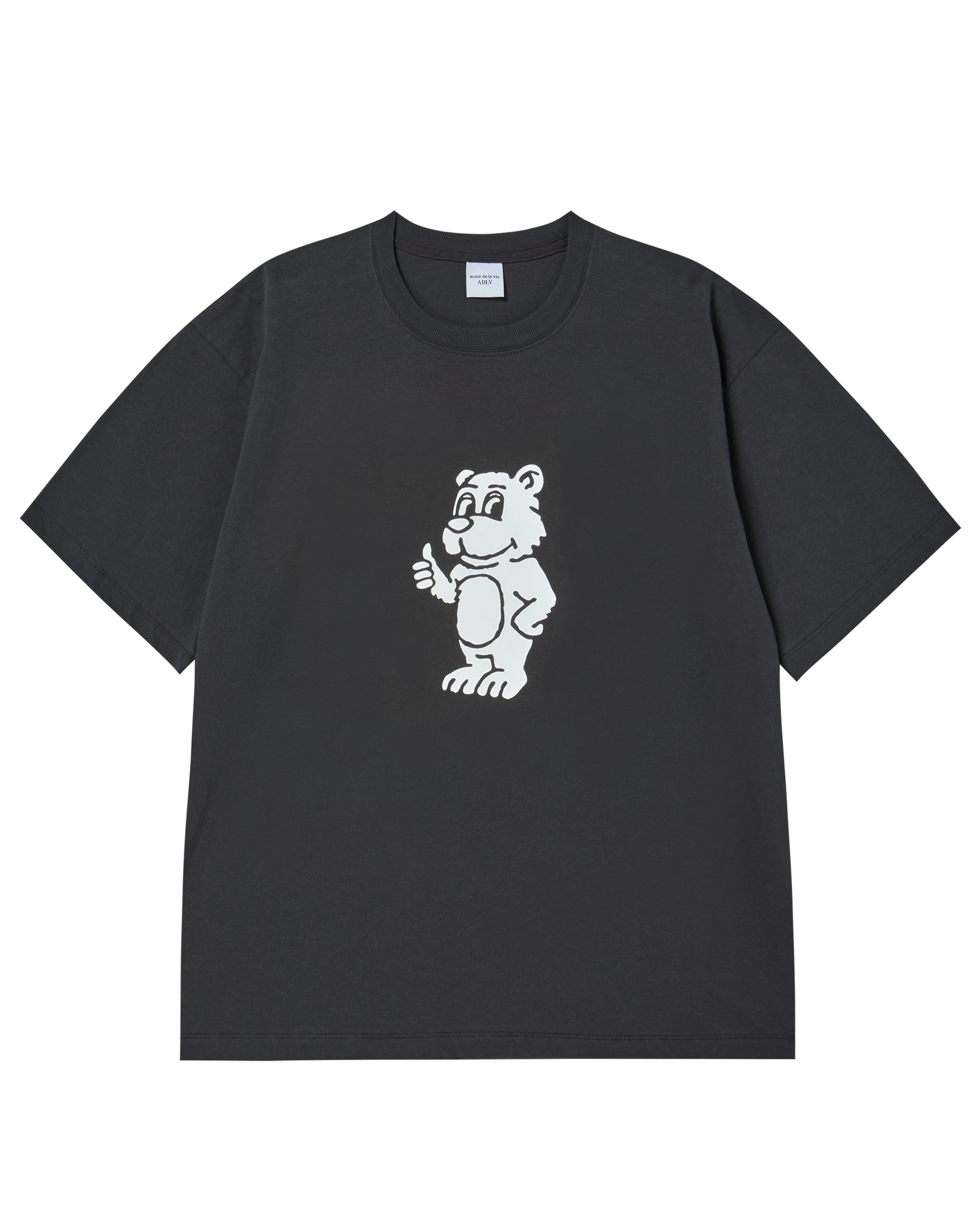 Áo thun ngắn tay BASIC AC BEAR Than chì