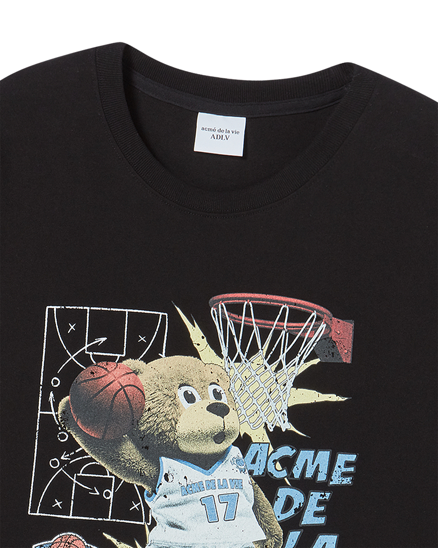 ADLV - Áo thun ngắn tay BASKETBALL AC BEAR Đen