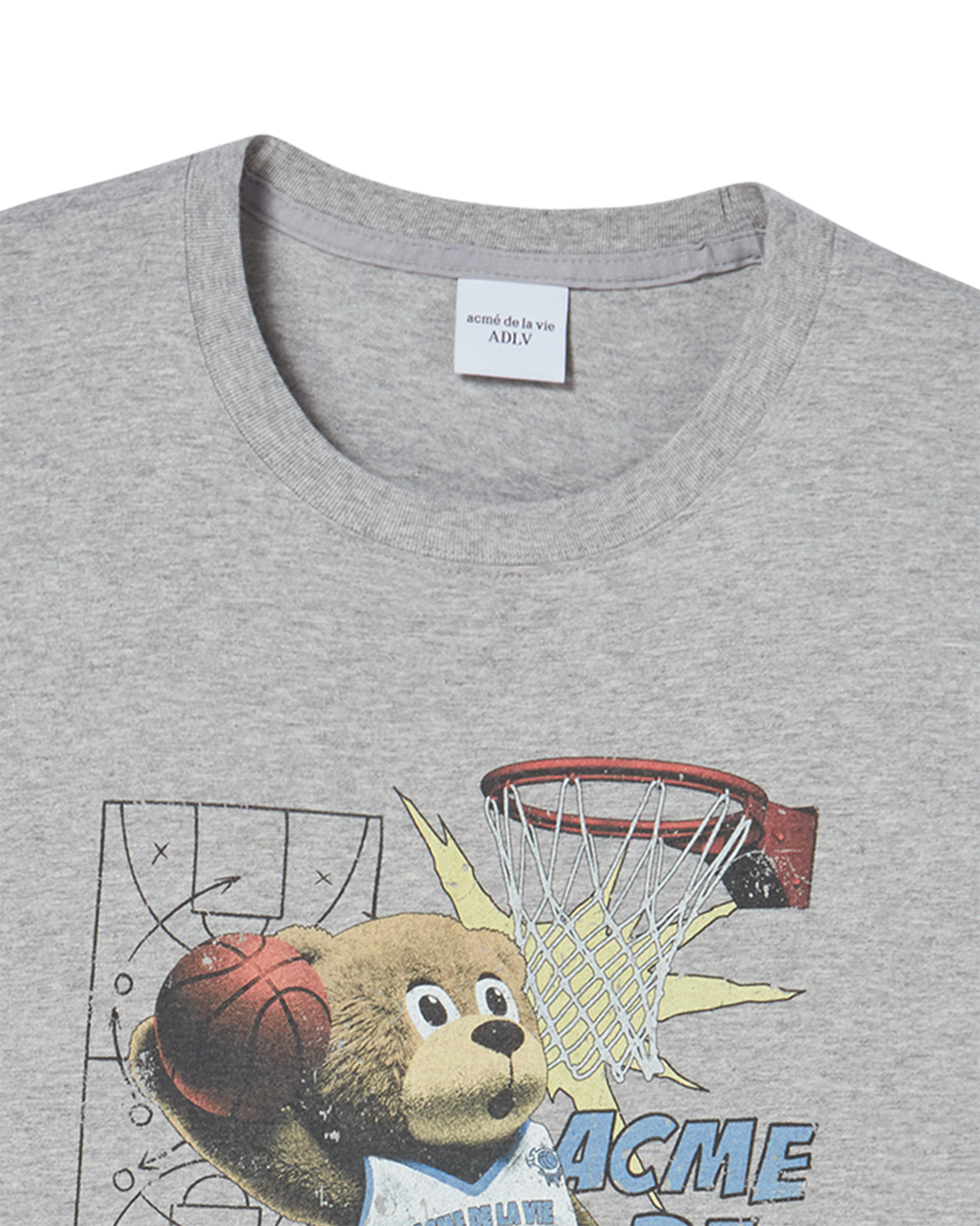 ADLV - Áo thun ngắn tay BASKETBALL AC BEAR Muối tiêu