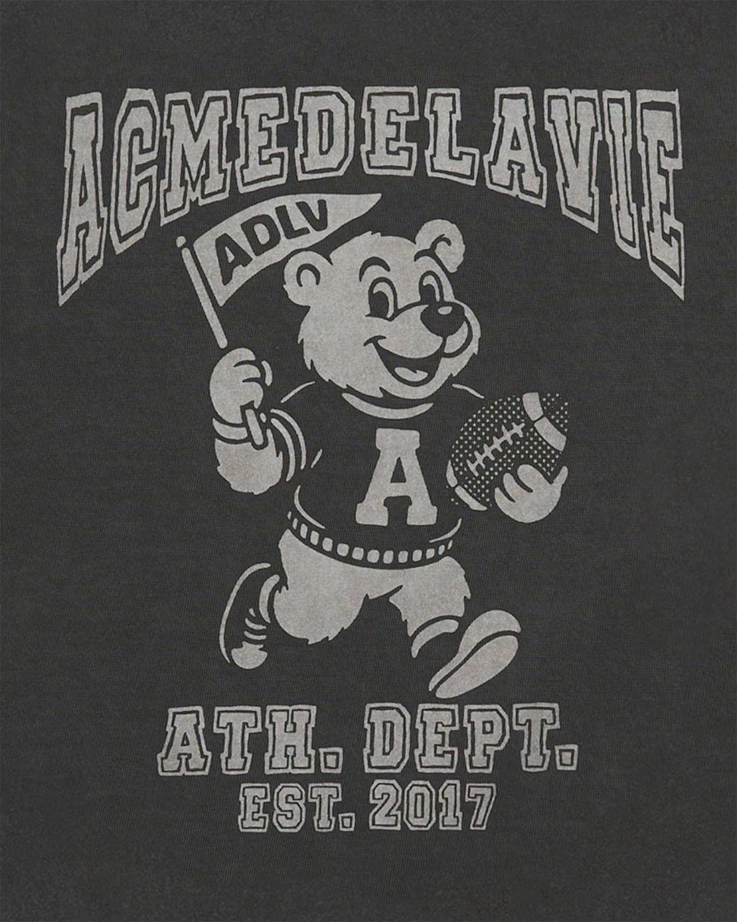 ADLV - Áo thun ngắn tay FOOTBALL AC BEAR PIGMENT Than chì