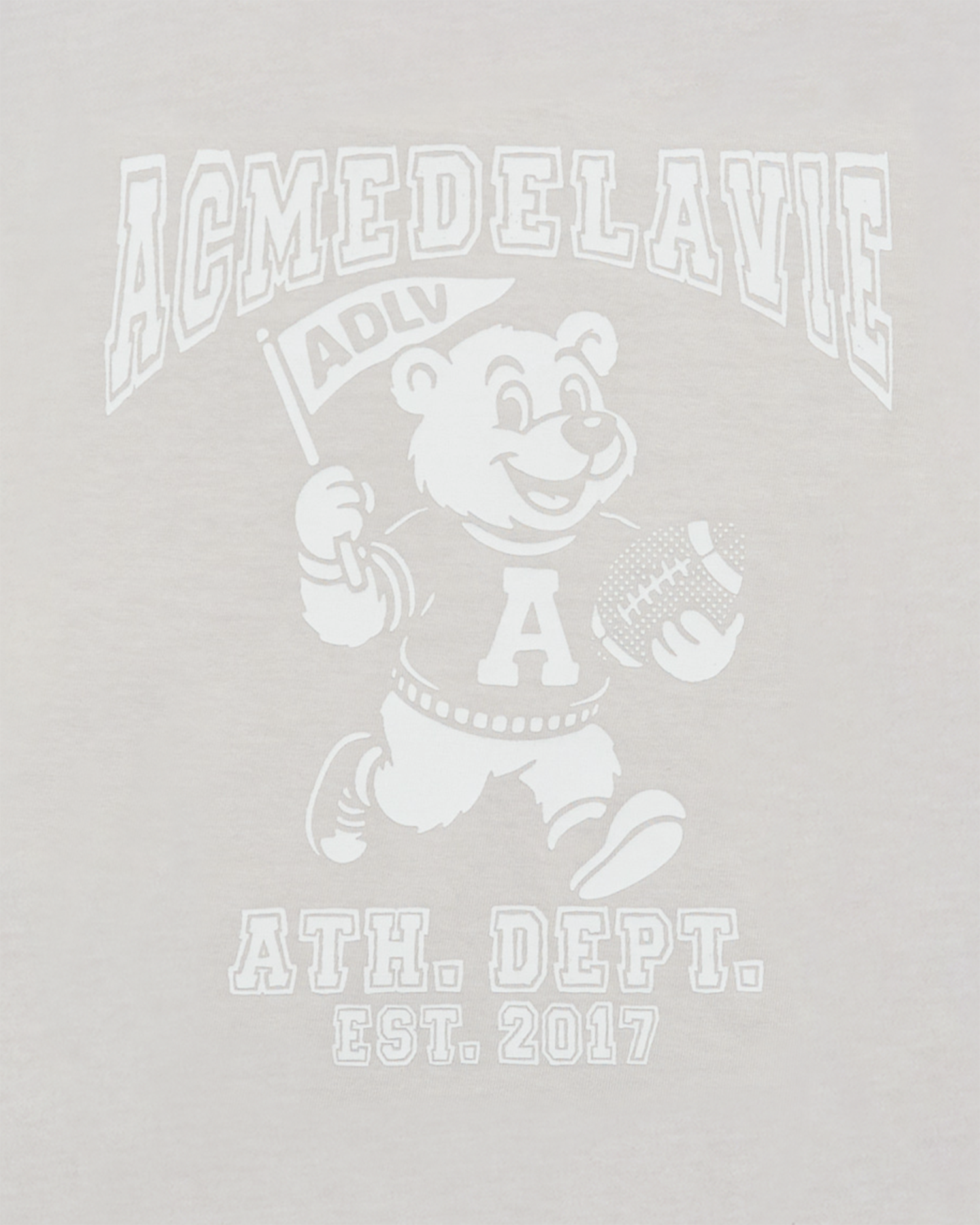 Áo thun ngắn tay FOOTBALL AC BEAR PIGMENT Xám nhạt