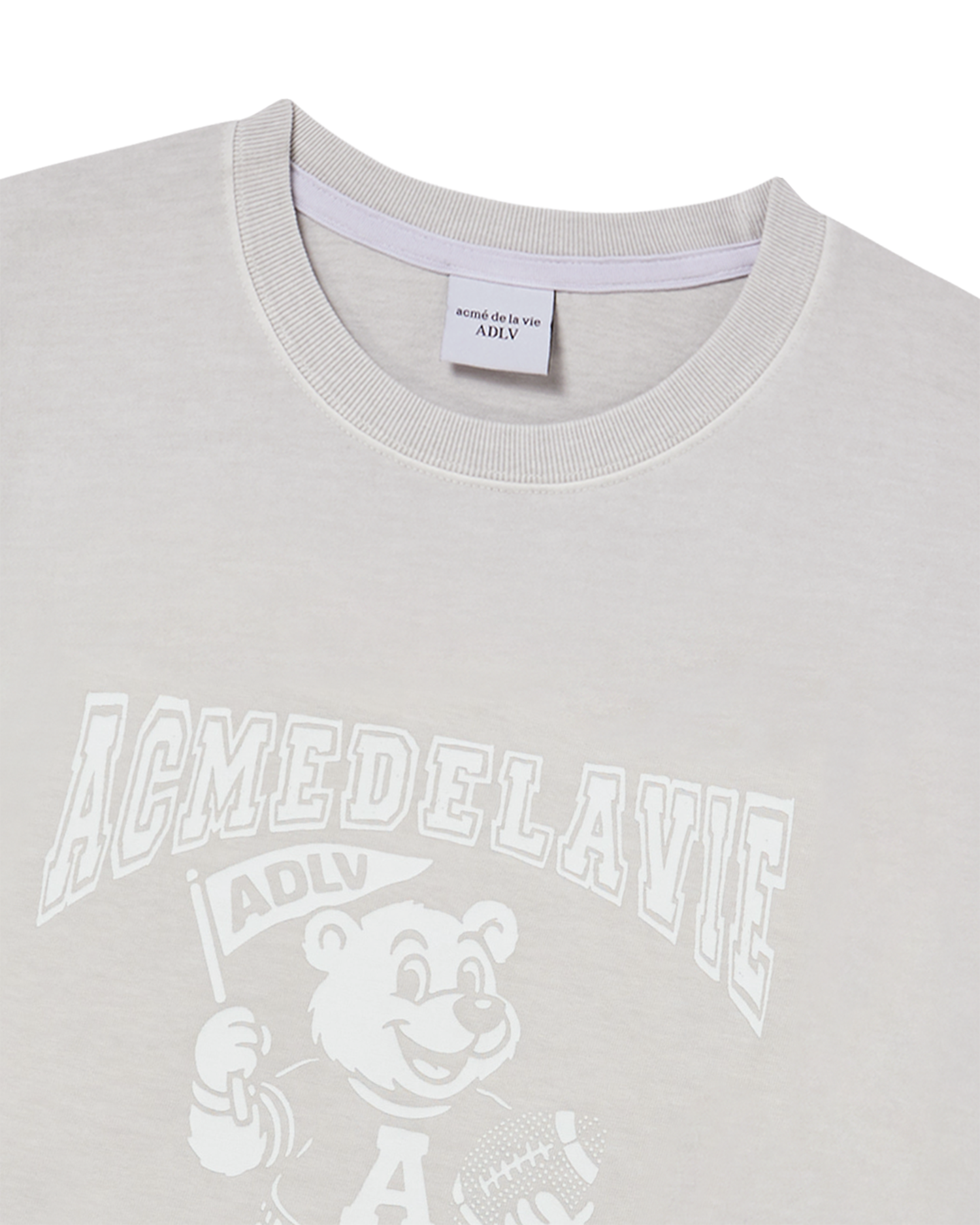Áo thun ngắn tay FOOTBALL AC BEAR PIGMENT Xám nhạt