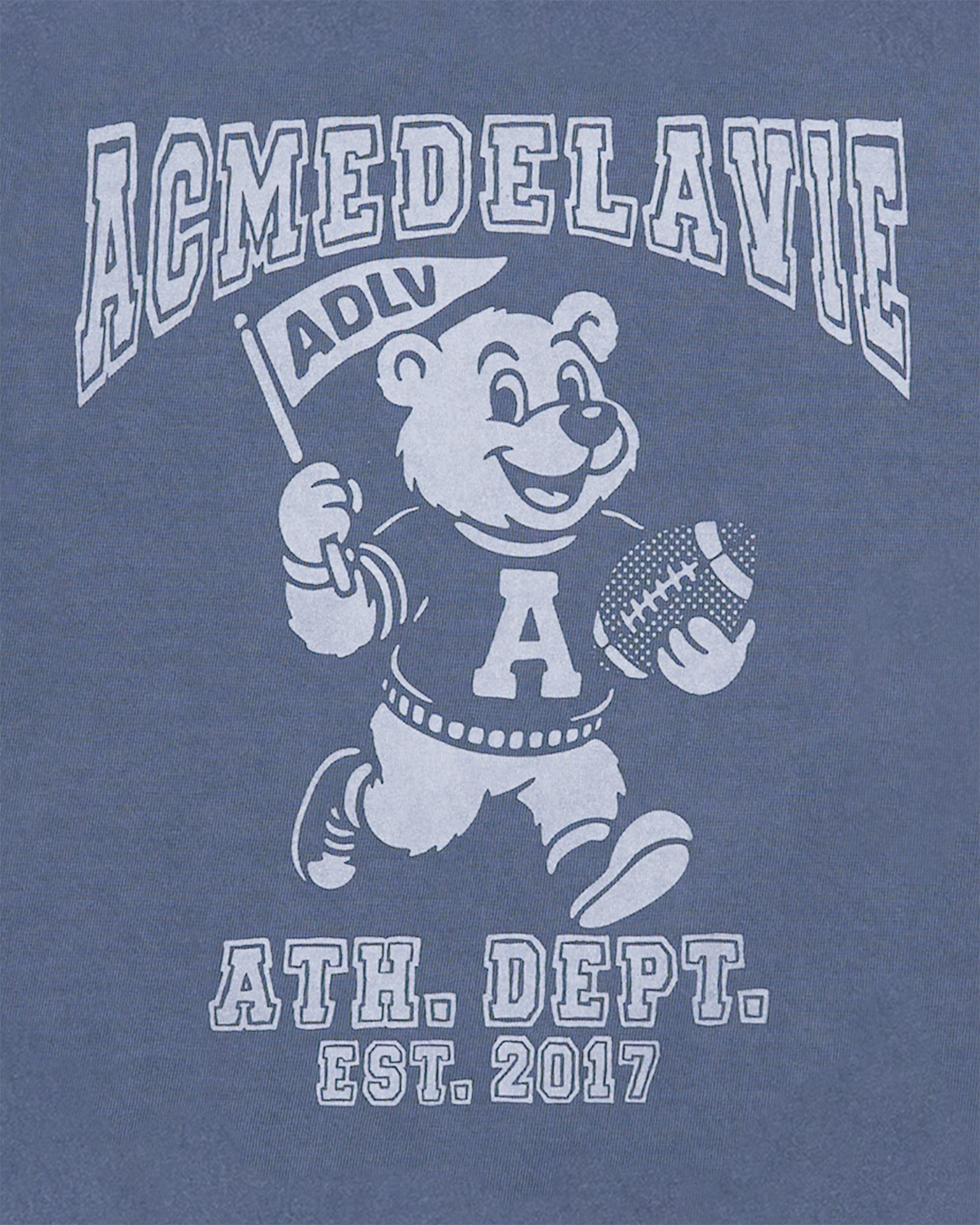 Áo thun ngắn tay FOOTBALL AC BEAR PIGMENT Xanh navy