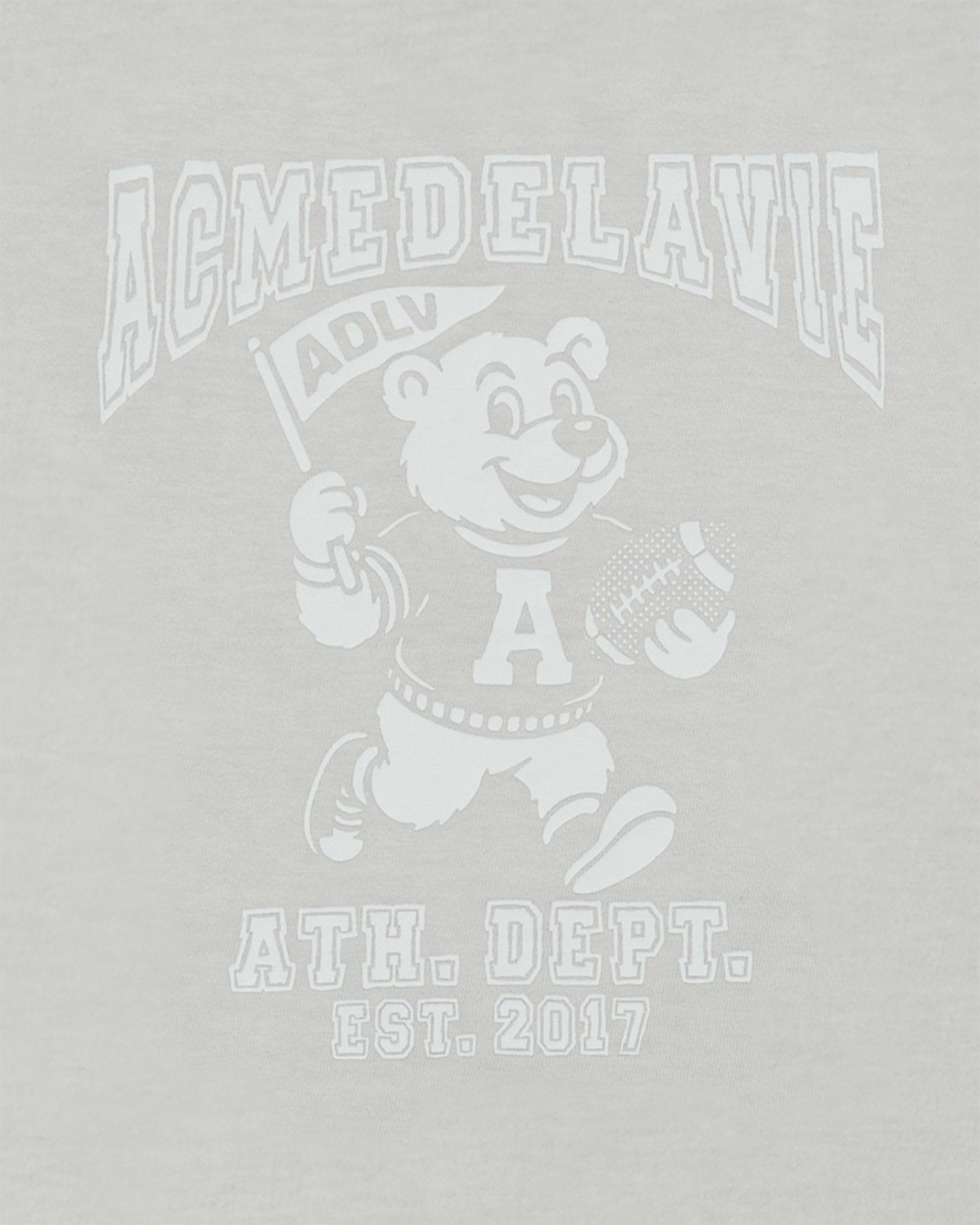Áo thun WOMAN FOOTBALL AC BEAR PIGMENT Xám nhạt