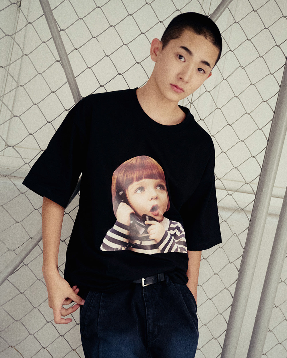 ADLV - Áo thun CALL ME BABY Đen
