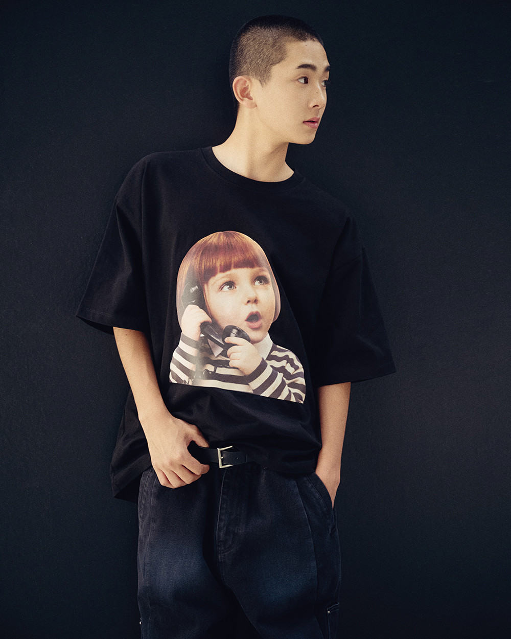ADLV - Áo thun CALL ME BABY Đen