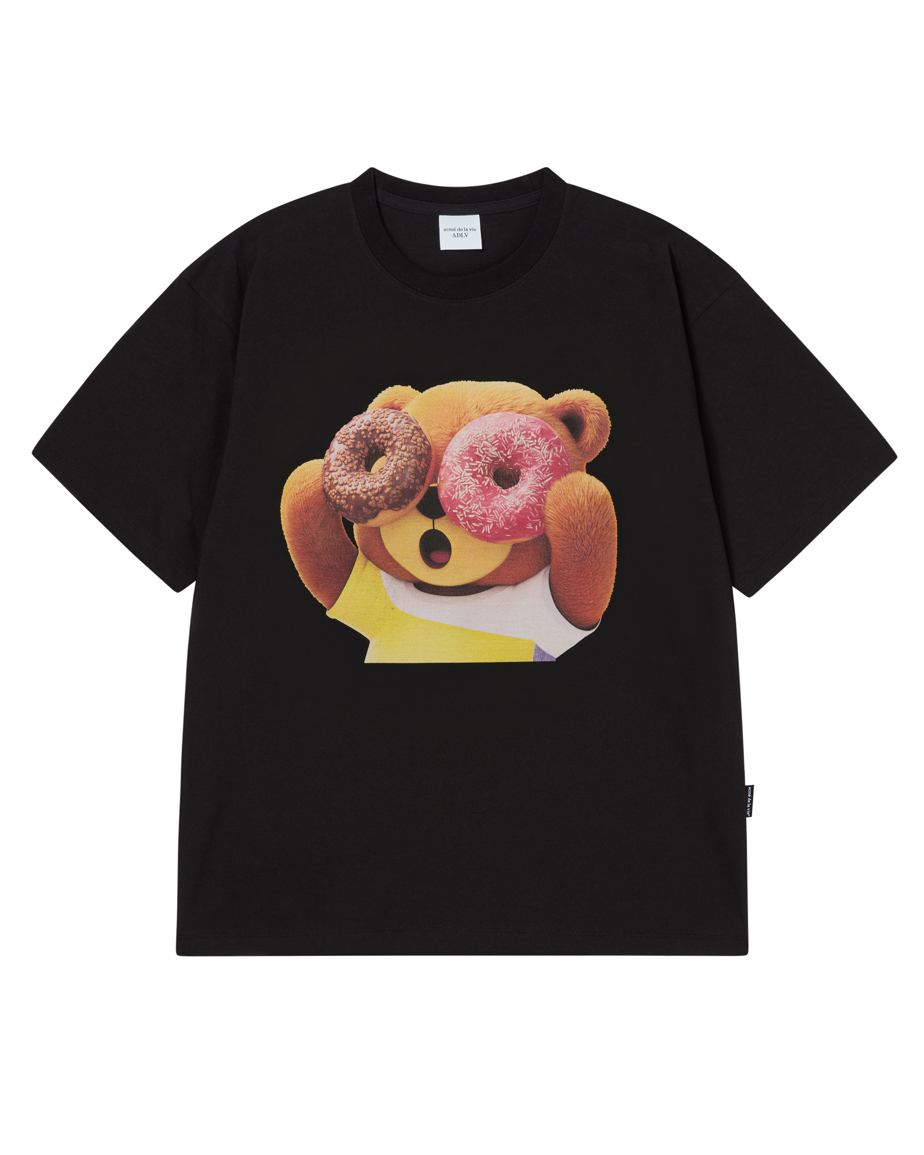 Áo thun ngắn tay AC BEAR DONUT BABY FACE Đen