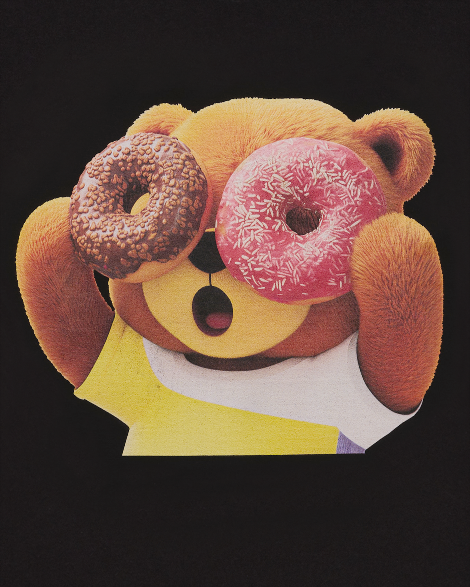 ADLV - Áo thun ngắn tay AC BEAR DONUT BABY FACE Đen