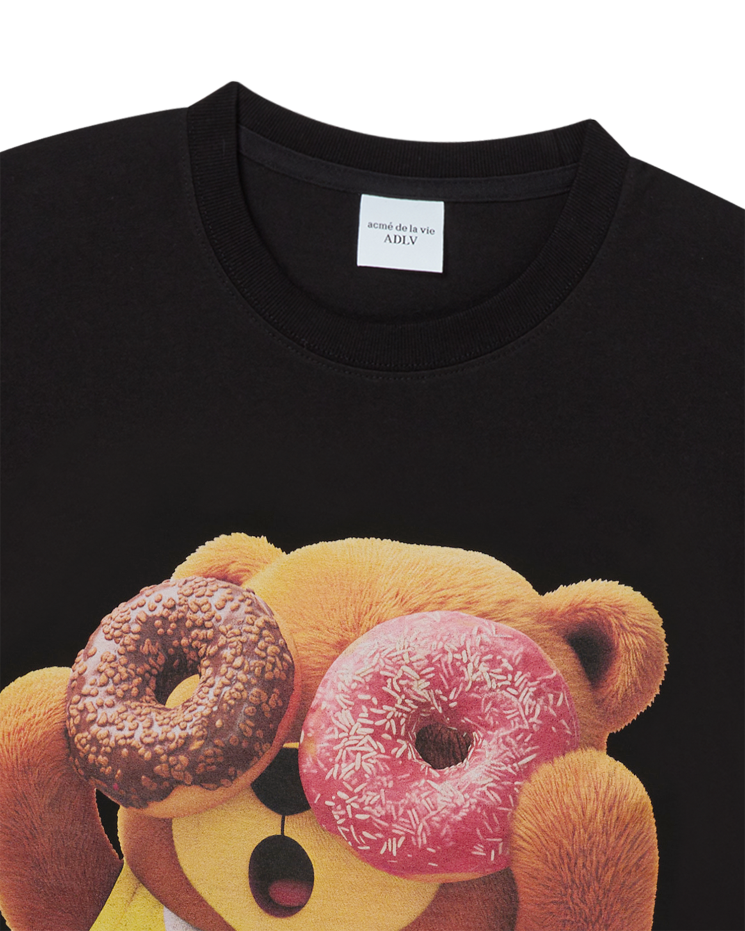 ADLV - Áo thun ngắn tay AC BEAR DONUT BABY FACE Đen