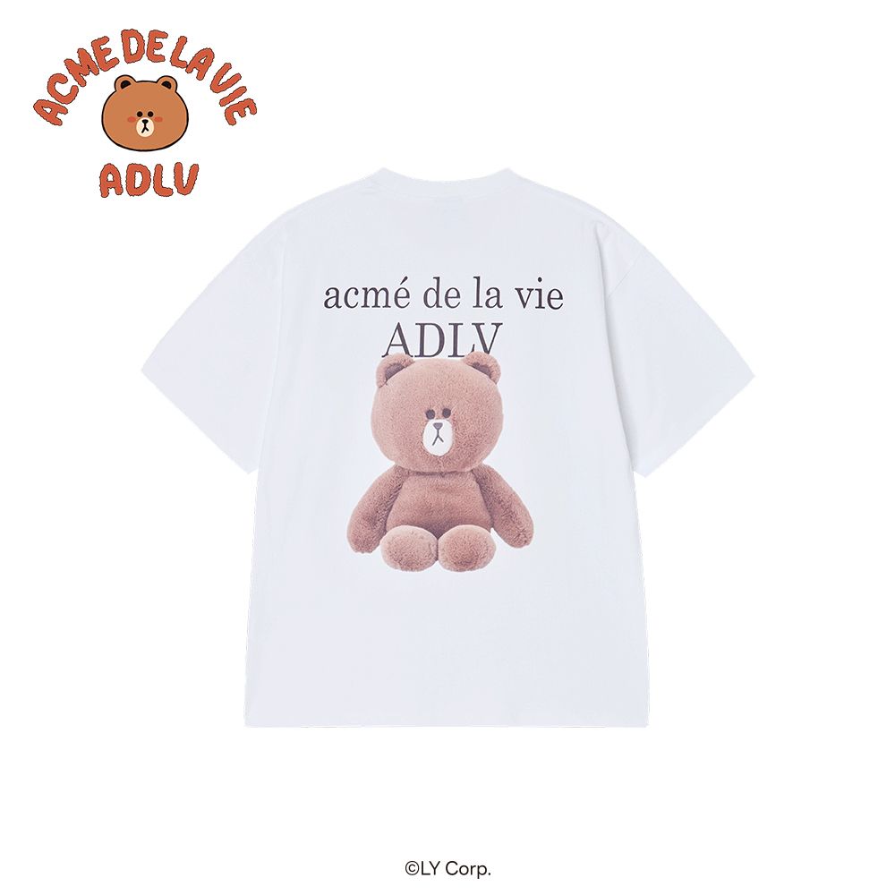Áo thun BASIC LOGO WITH LINE FRIENDS Trắng