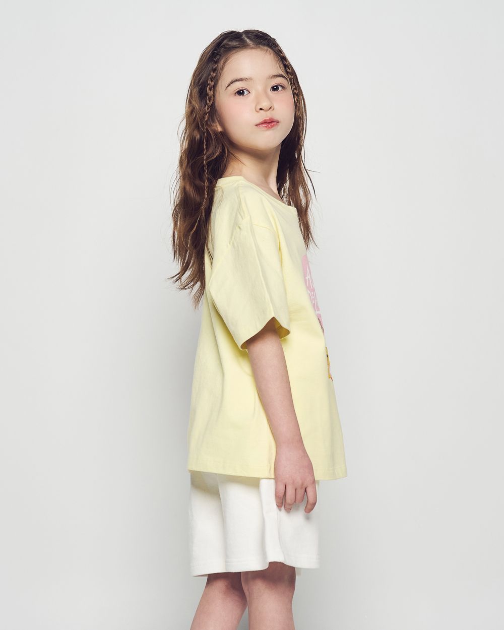 ADLV - Áo thun KIDS HEART LINE FRIENDS Vàng nhạt