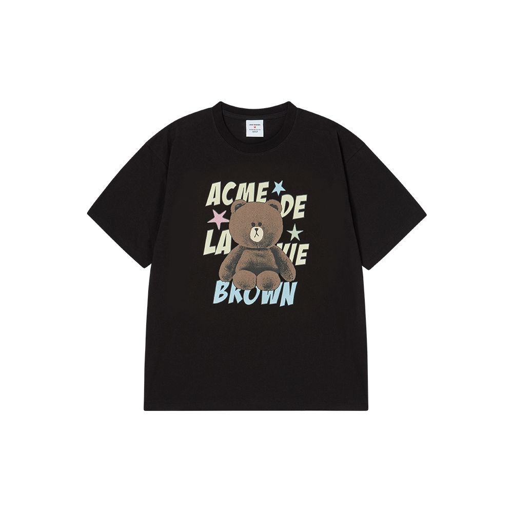 ADLV - Áo thun LINE FRIENDS BROWN STAR Đen