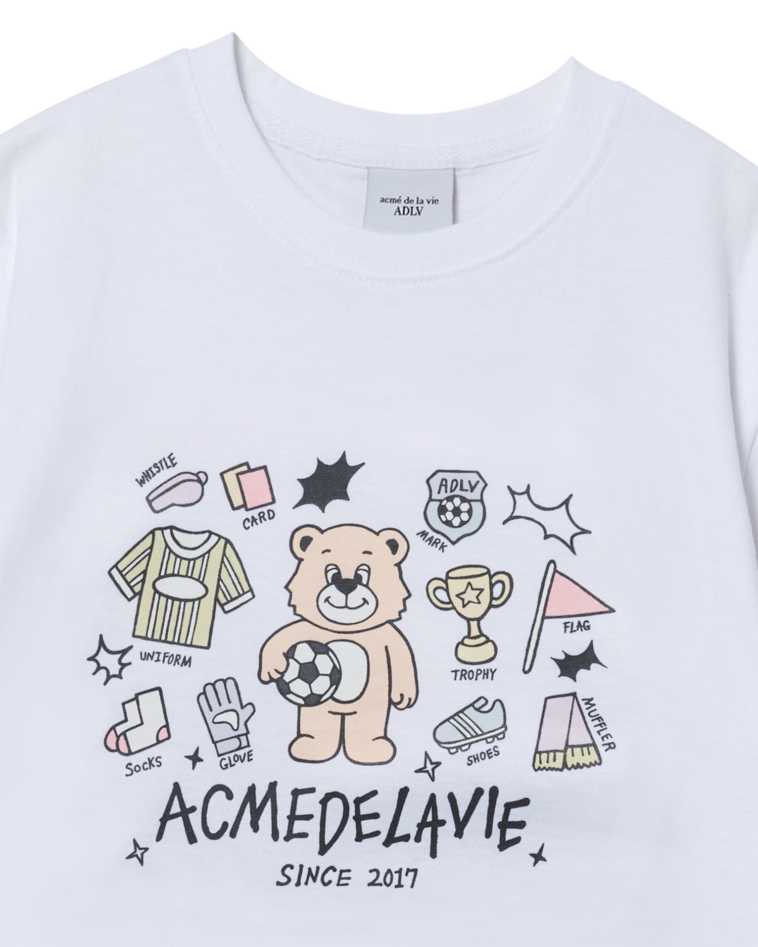 ADLV - Áo thun  KIDS SOCCER AC BEAR Trắng