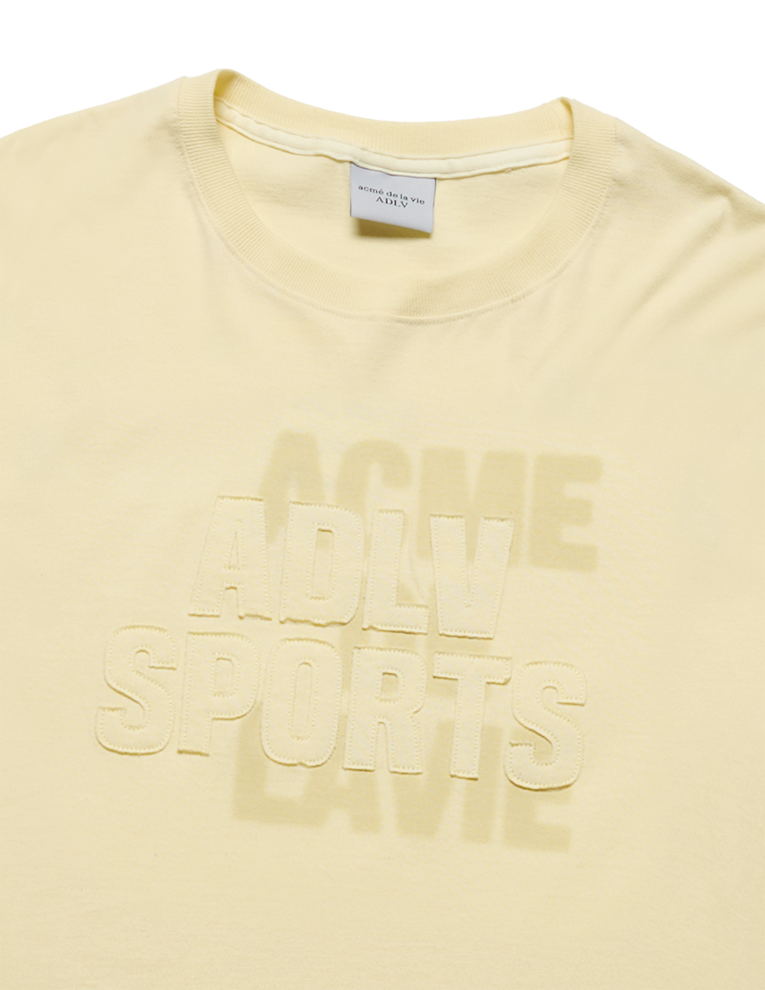 ADLV - Áo thun ADLV SPORT APPLIQUE Vàng nhạt