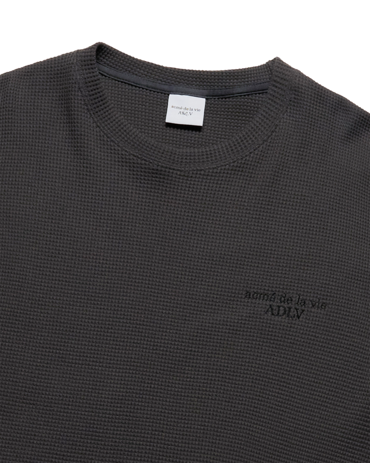 ADLV - Áo thun  BASIC LOGO WAFFLE Than chì