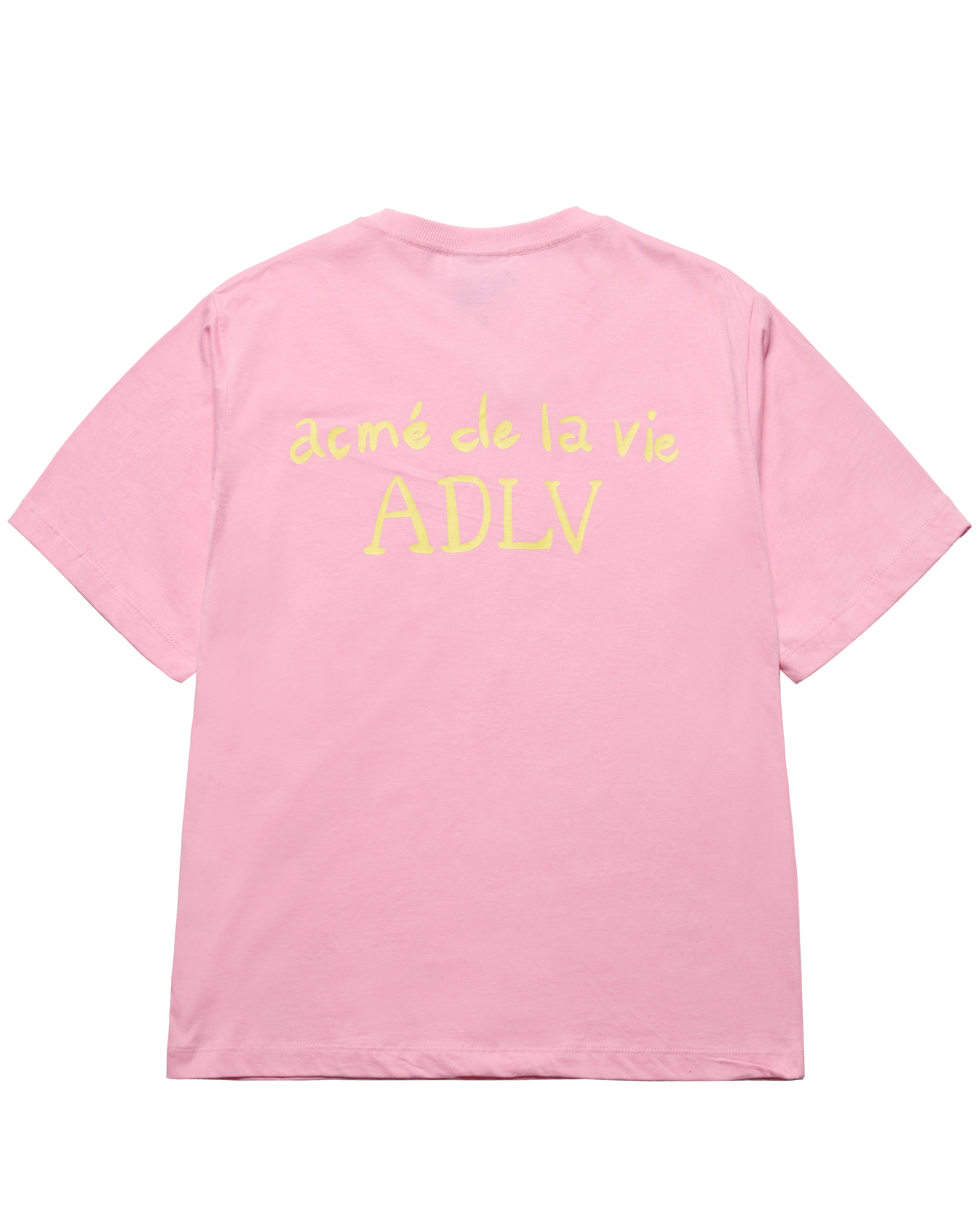 ADLV - Áo thun  CURSIVE LOGO Hồng nhạt