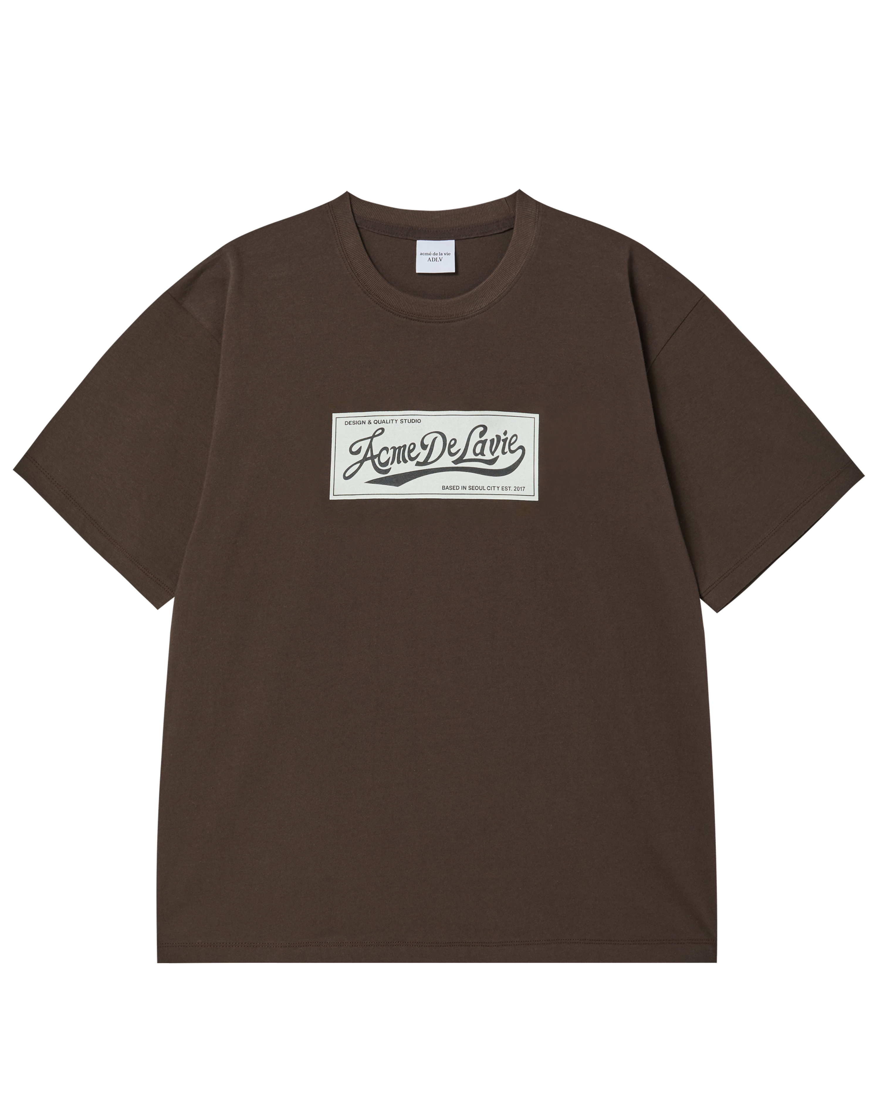 Áo thun LABEL PRINT Nâu đậm