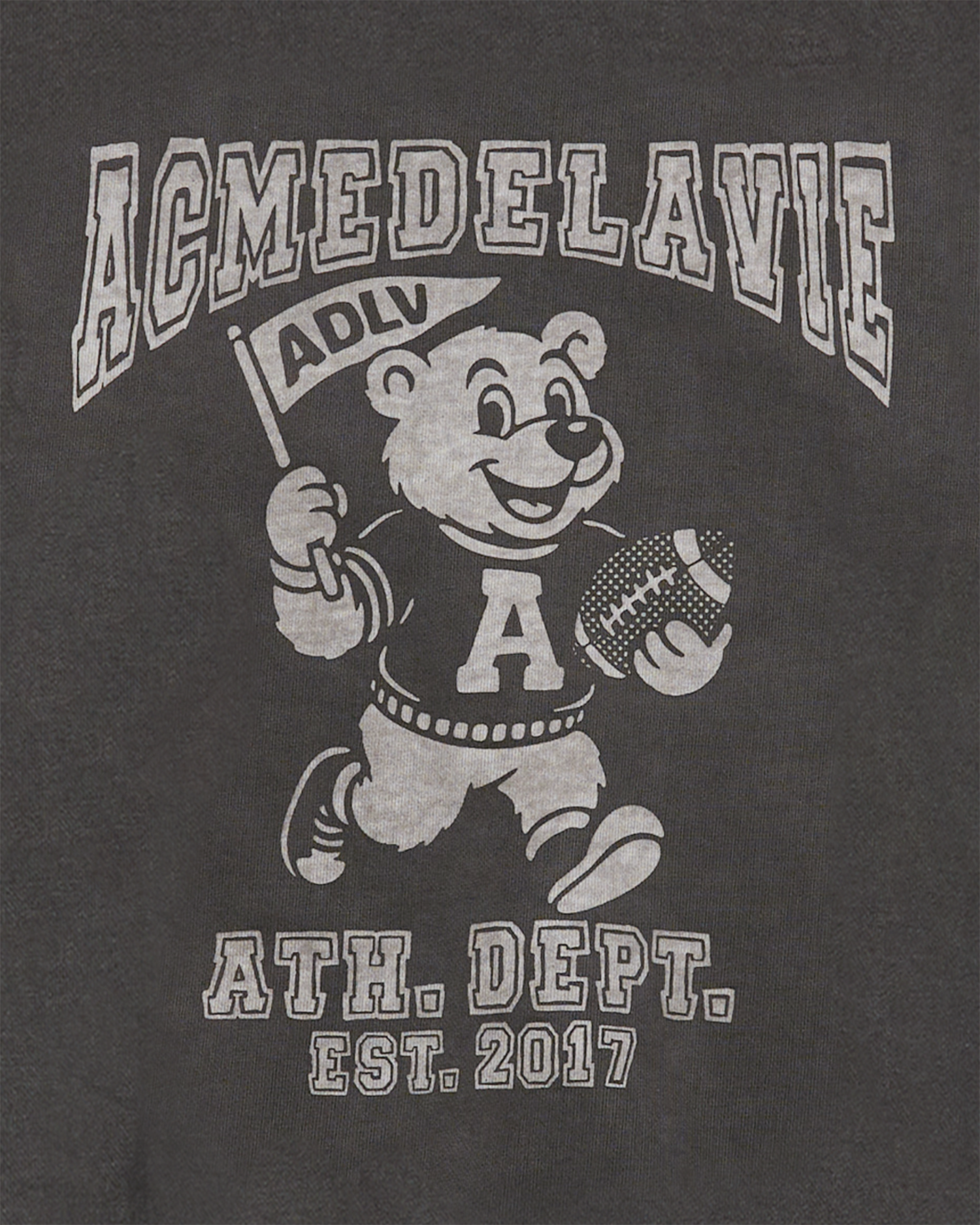 ADLV - Áo nỉ FOOTBALL AC BEAR PIGMENT Than chì