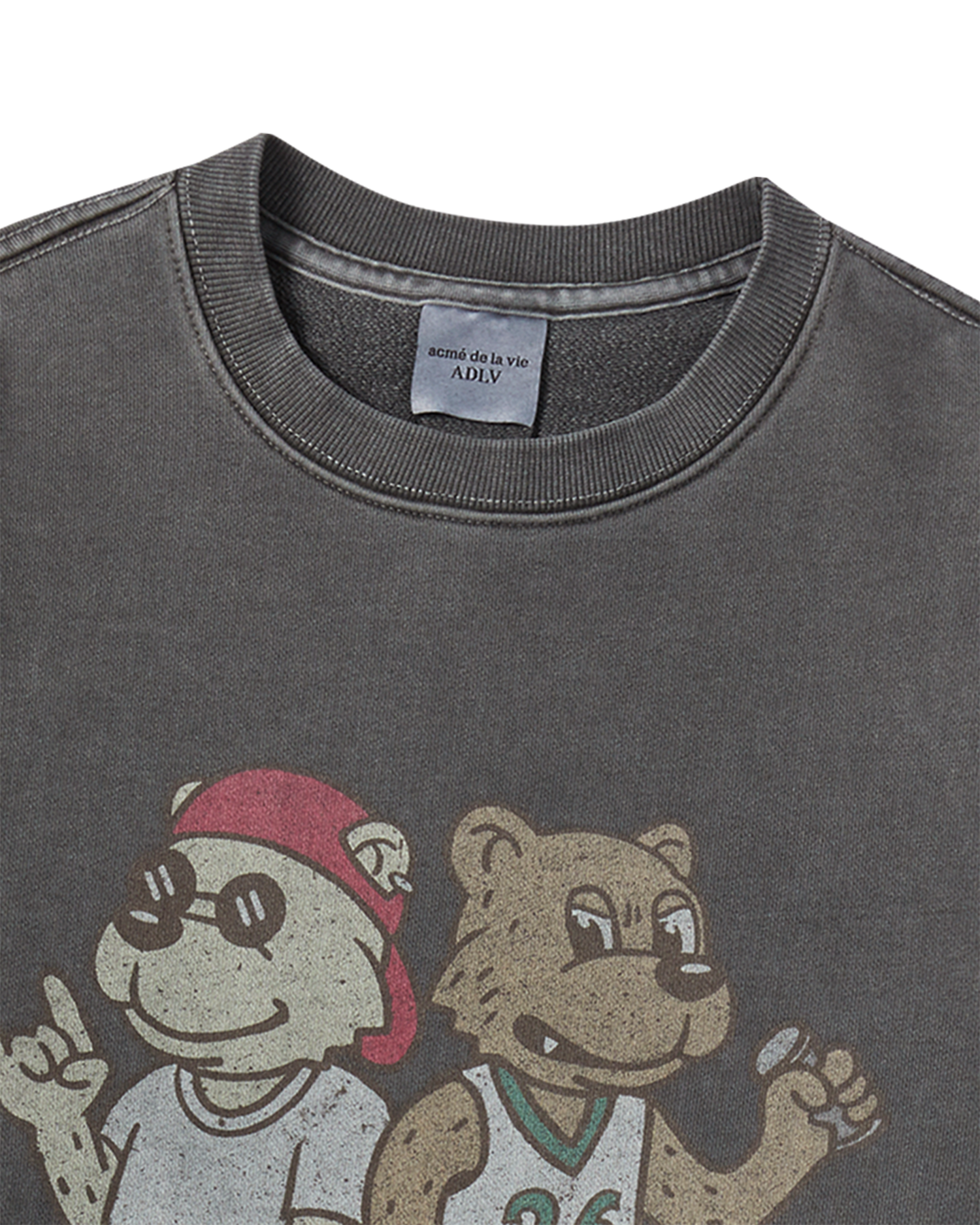 ADLV - Áo nỉ ROCK AND ROLL AC BEAR PIGMENT Than chì