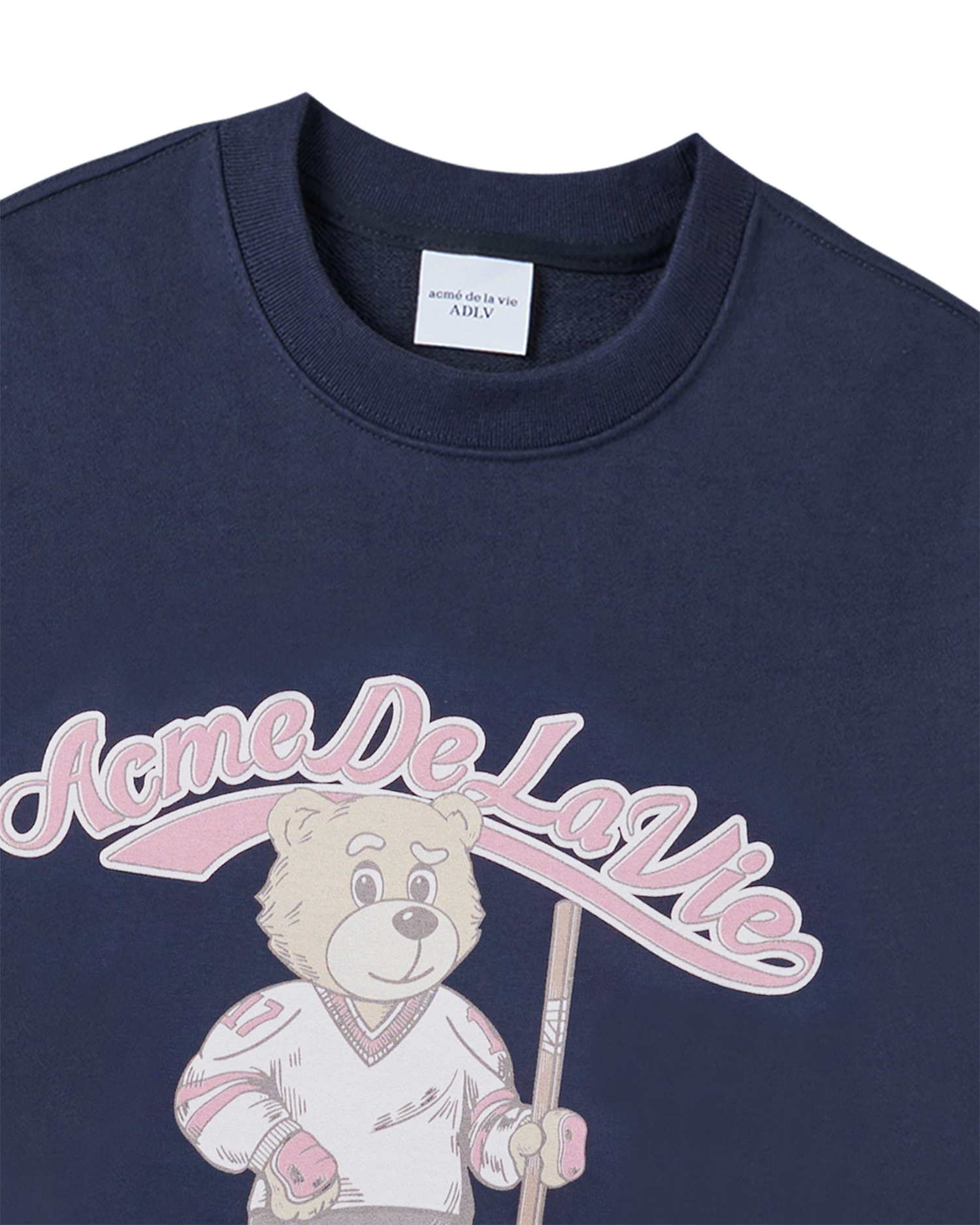 ADLV - Áo nỉ VINTAGE MASCOT AC BEAR Xanh navy đậm