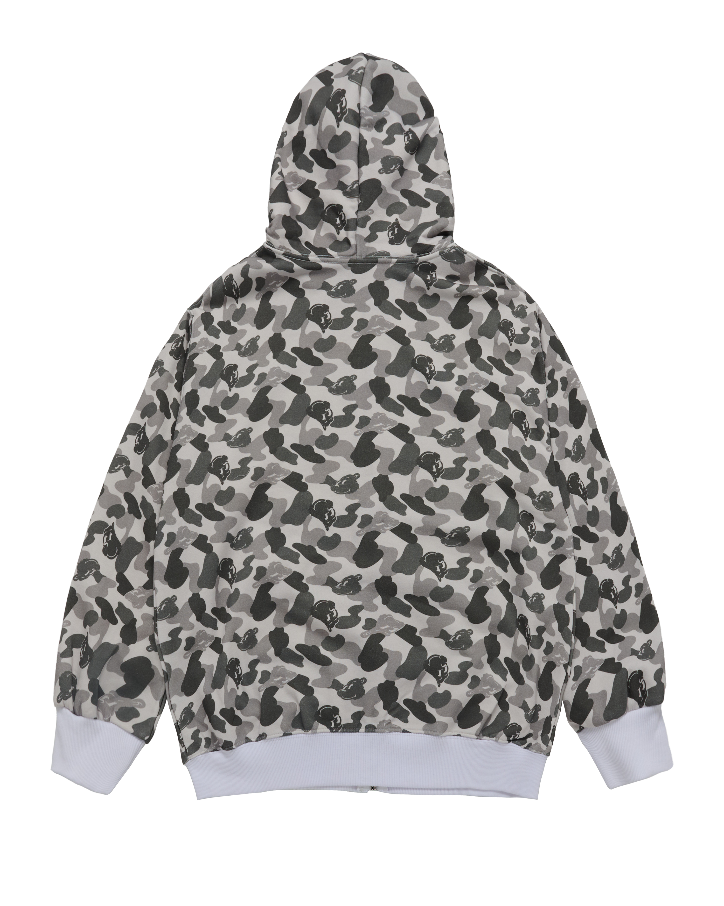 ADLV - Áo hoodie kéo khóa AC BEAR CAMO ALLOVER Xám