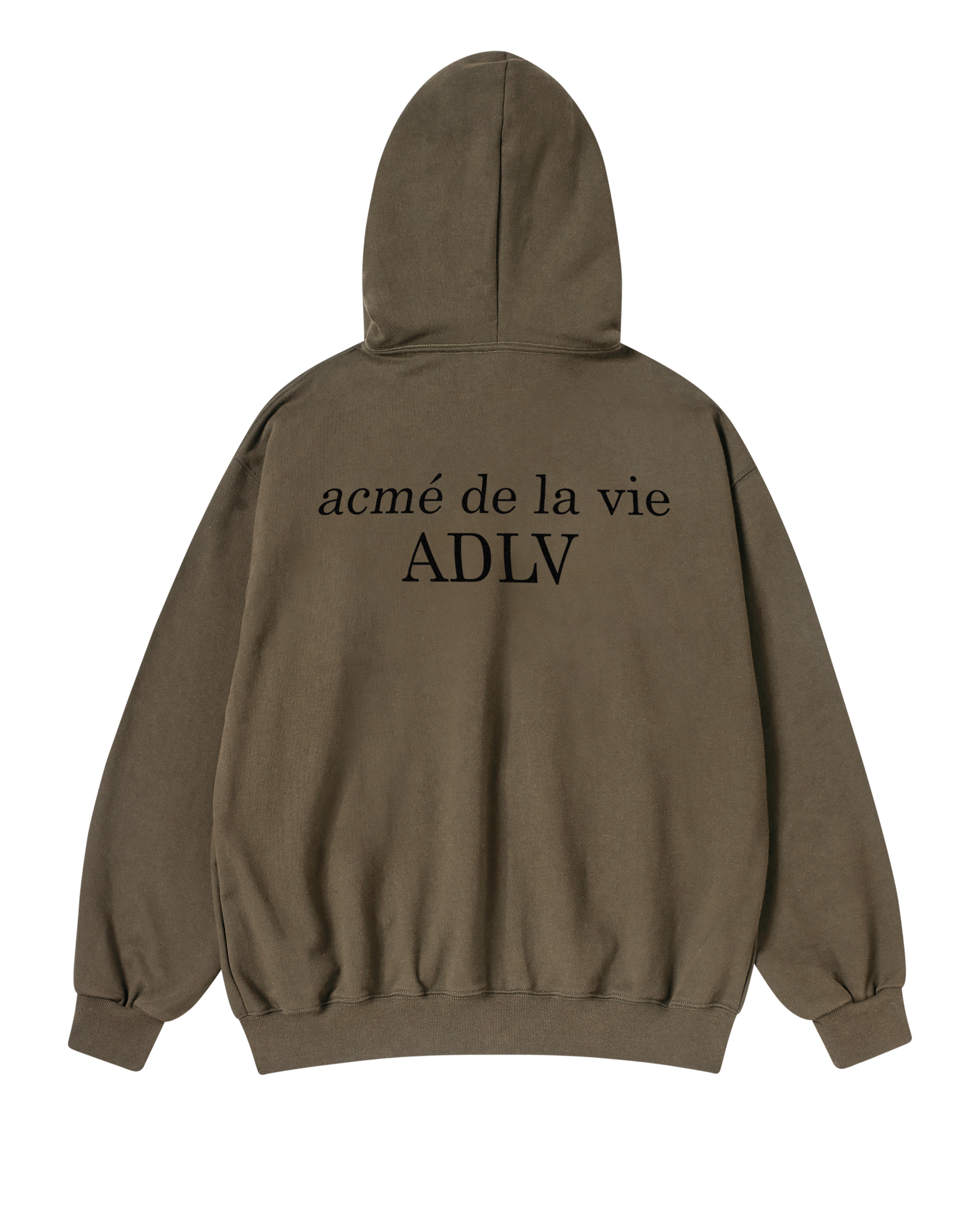 ADLV - Áo hoodie kéo khóa BASIC AC BEAR Ca cao