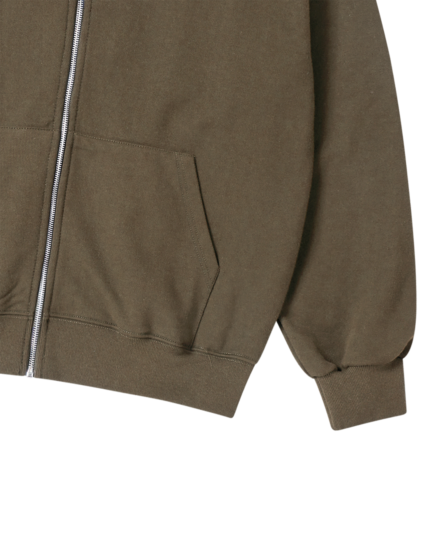ADLV - Áo hoodie kéo khóa BASIC AC BEAR Ca cao