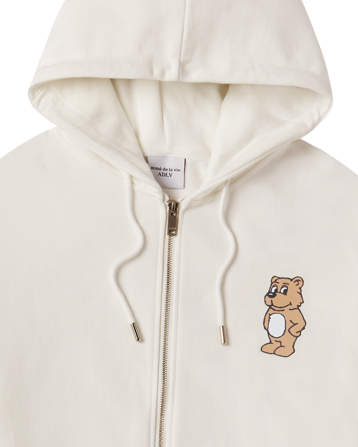 ADLV - Áo hoodie STAND 2D AC BEAR Trắng ngà