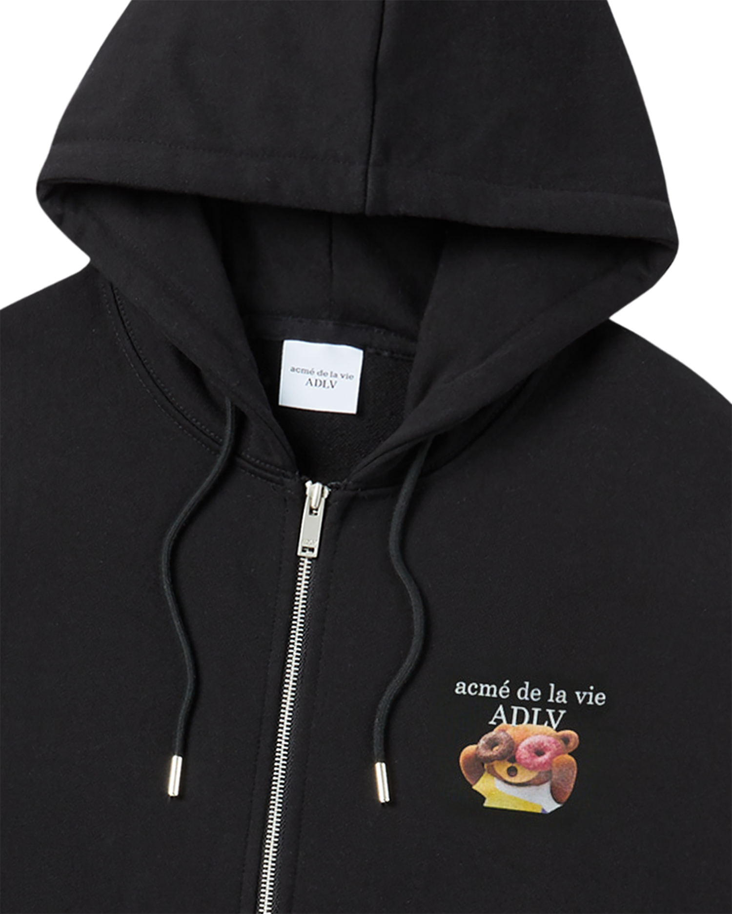 ADLV - Áo hoodie AC BEAR x BABY FACE Đen