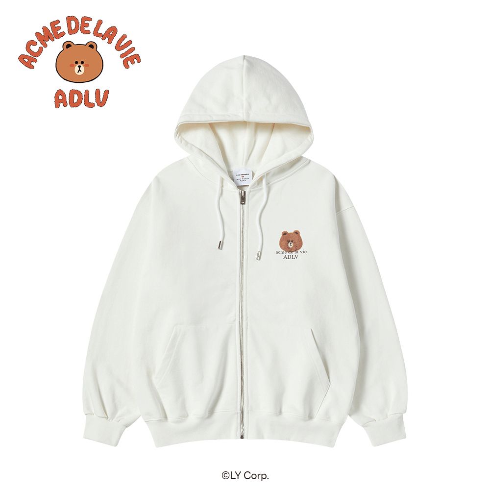 Áo hoodie BASIC LOGO WITH LINE FRIENDS Kem