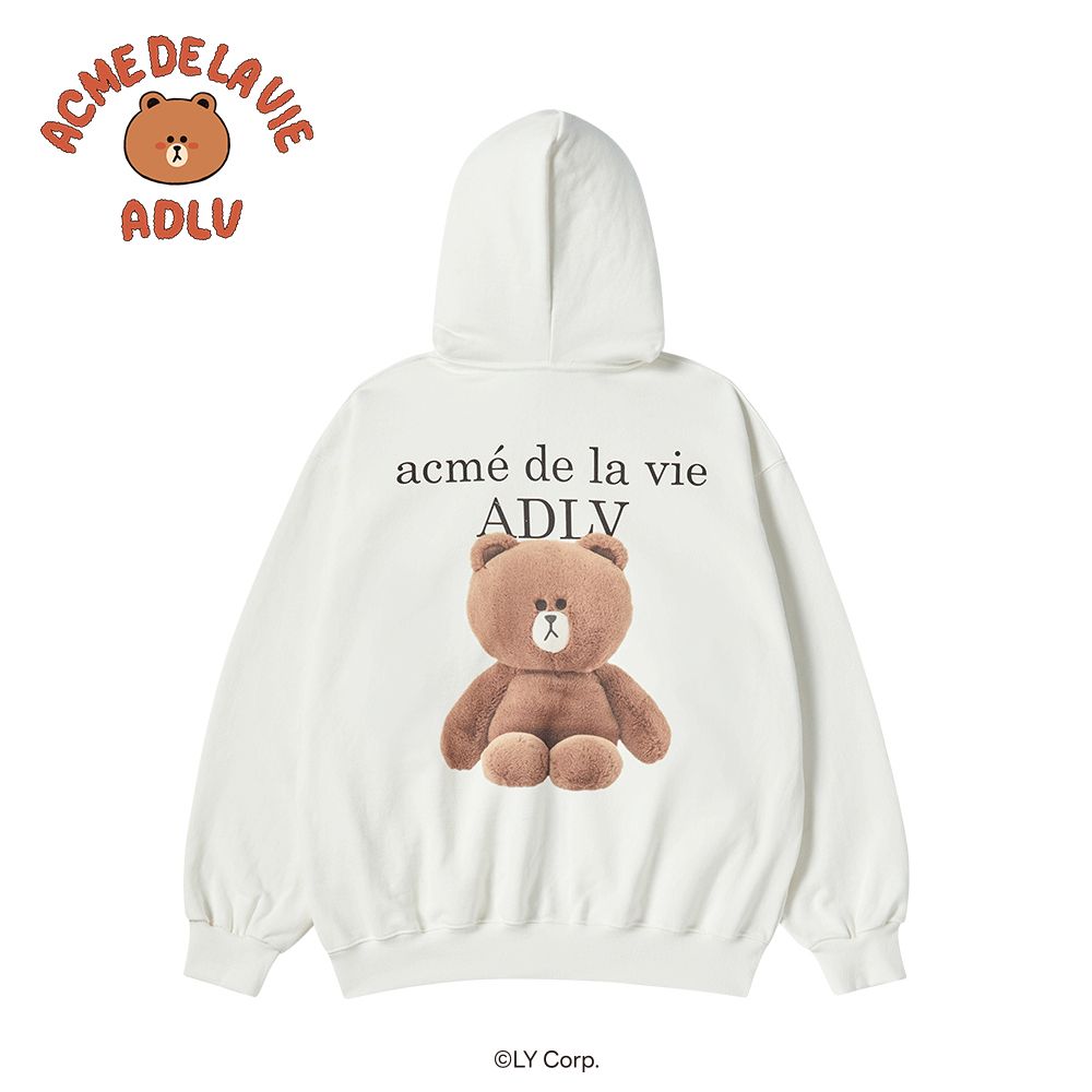 ADLV - Áo hoodie BASIC LOGO WITH LINE FRIENDS Kem